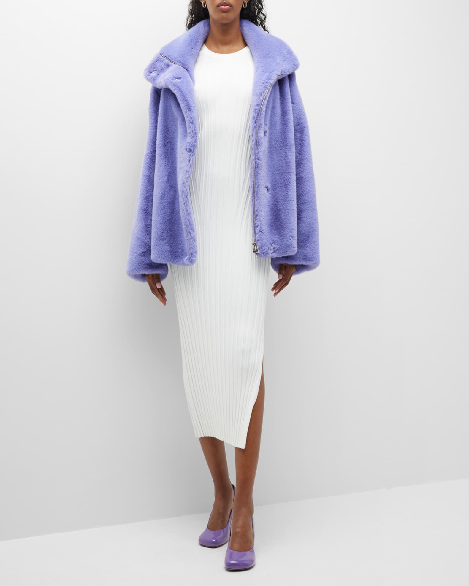 STAND Zendaya Oversize Faux Fur Coat Neiman Marcus
