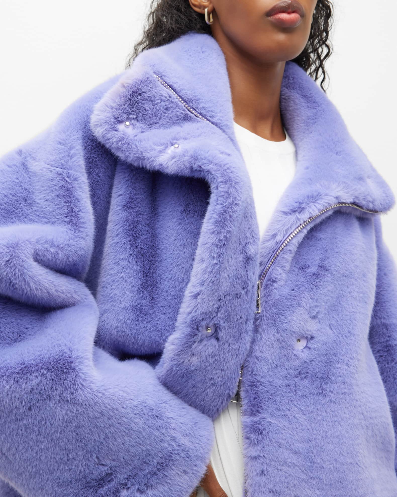 STAND Zendaya Oversize Faux Fur Coat Neiman Marcus