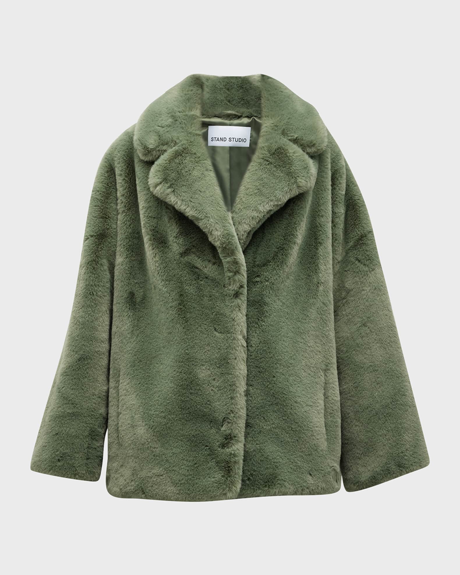 STAND Savannah Oversize Faux fur Coat Neiman Marcus