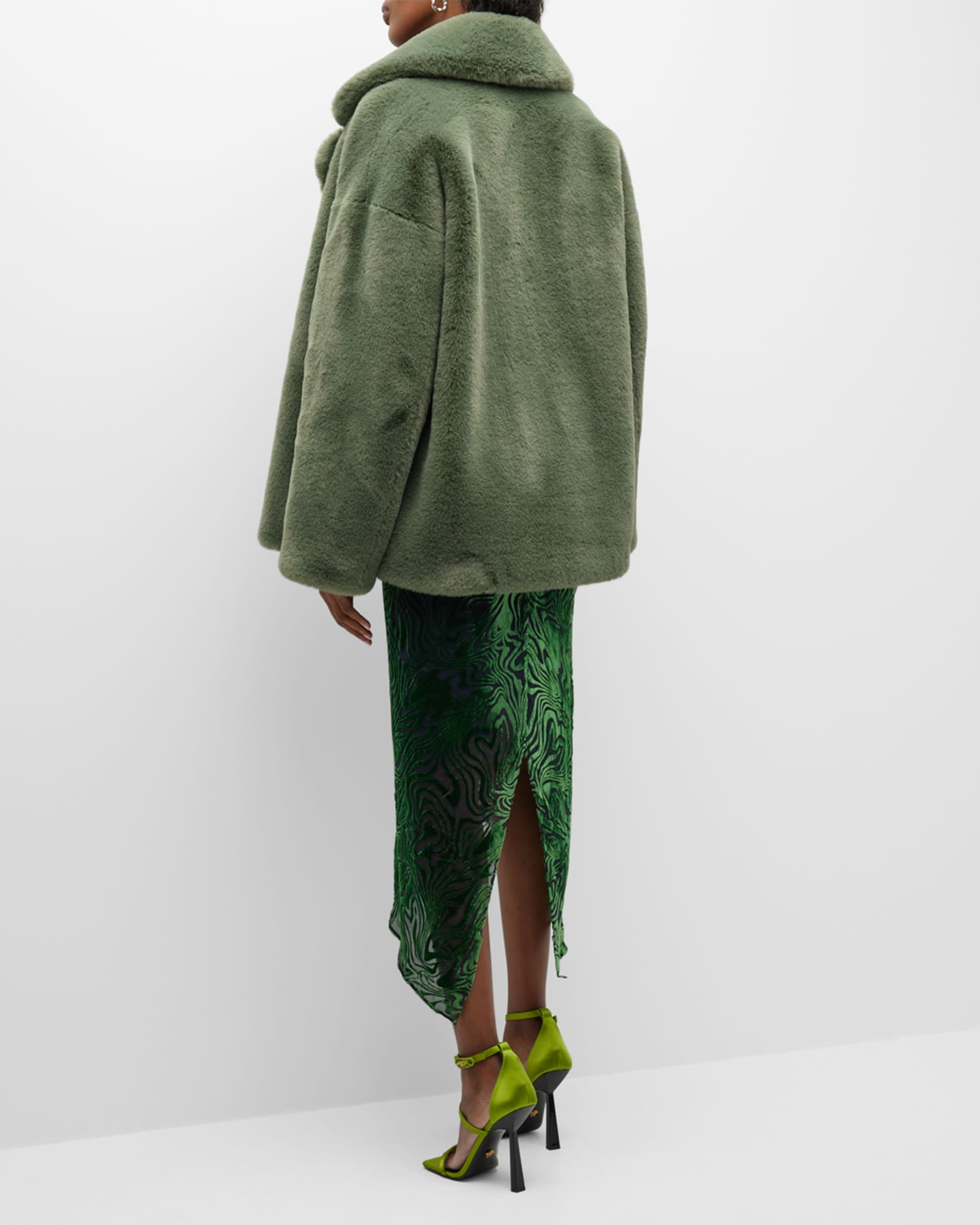 STAND Savannah Oversize Faux fur Coat Neiman Marcus