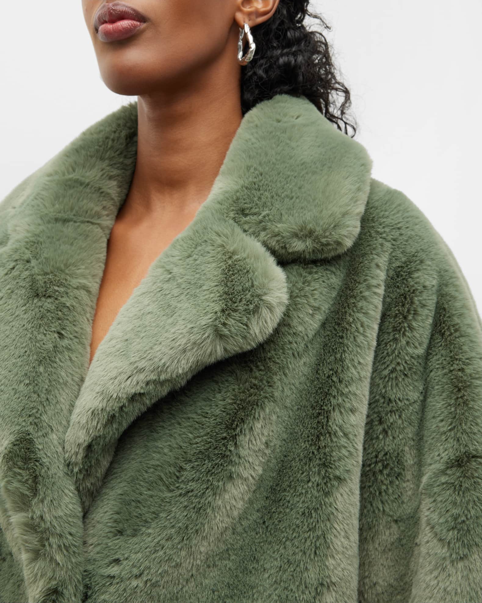 STAND Savannah Oversize Faux fur Coat Neiman Marcus