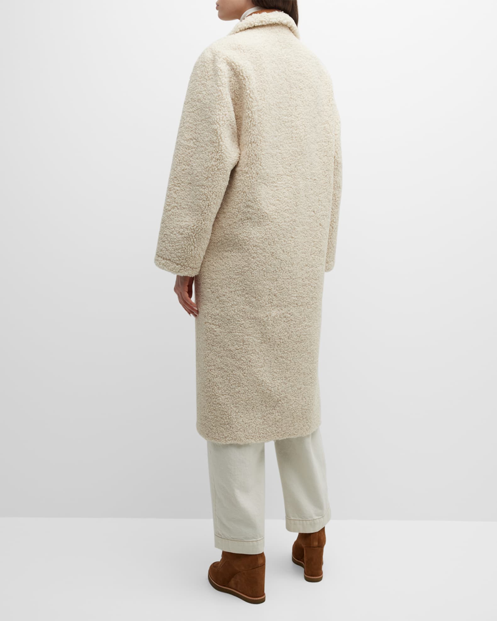 STAND Kenca Faux Shearling Oversize Long Coat Neiman Marcus