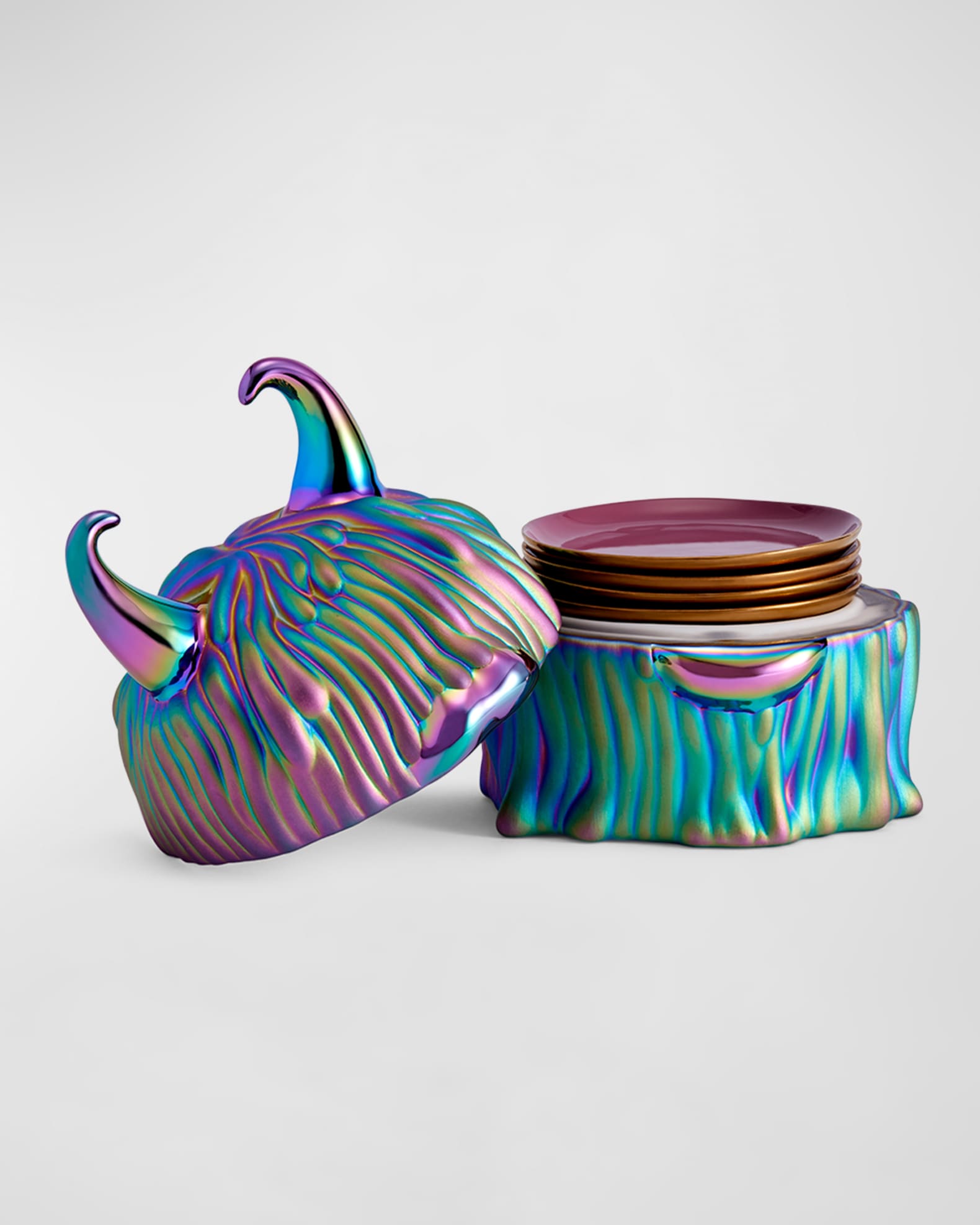 L'Objet Haas Disco Lynda Box Plates, Set of 4 | Neiman Marcus