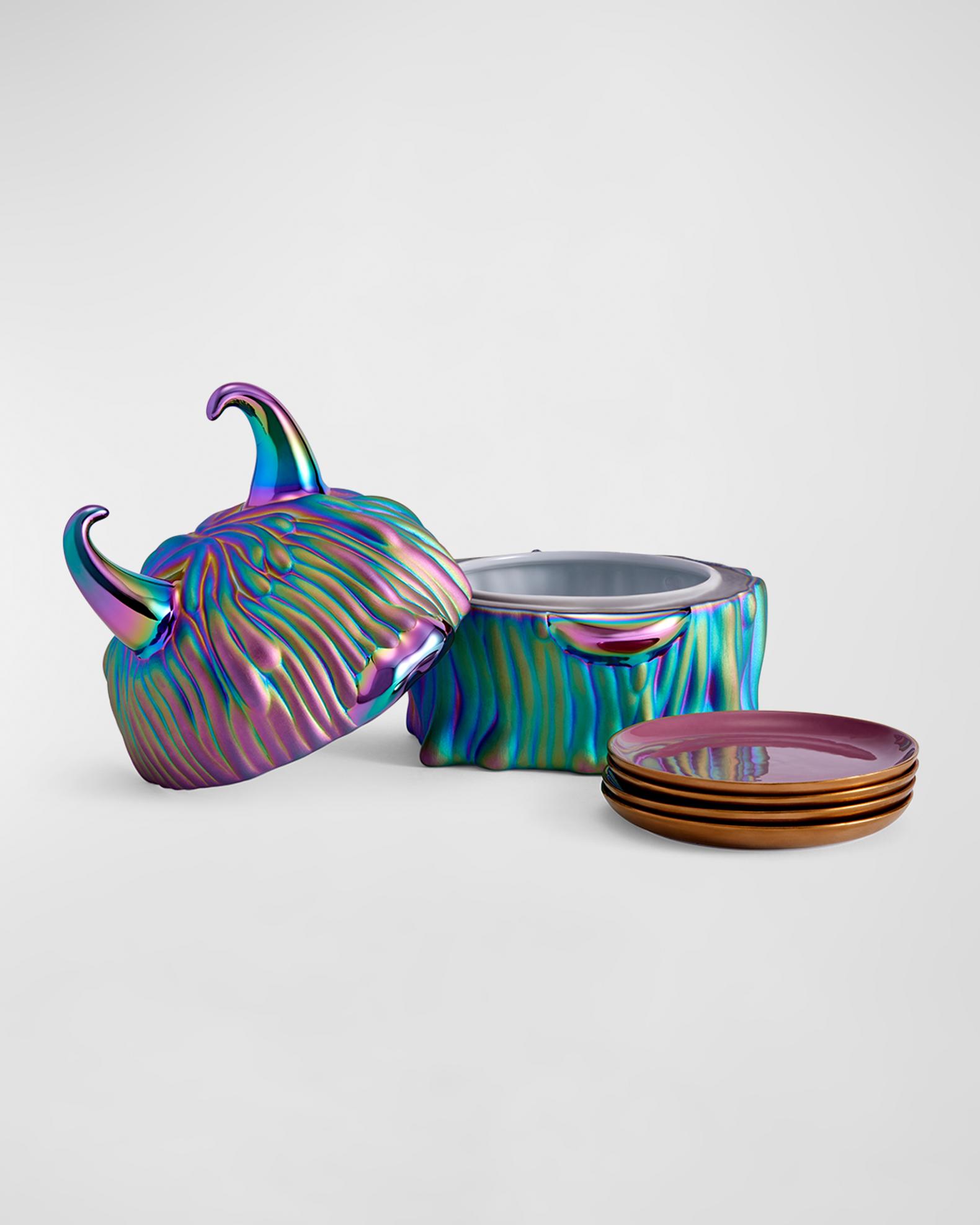 L'Objet Haas Disco Lynda Box Plates, Set of 4 | Neiman Marcus