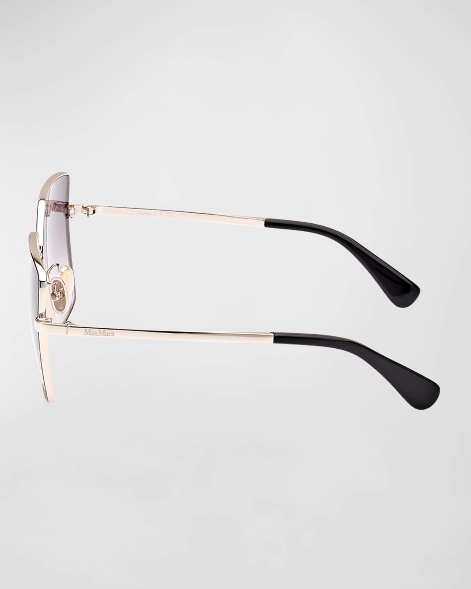 Max Mara Rose Gold Metal Sunglasses