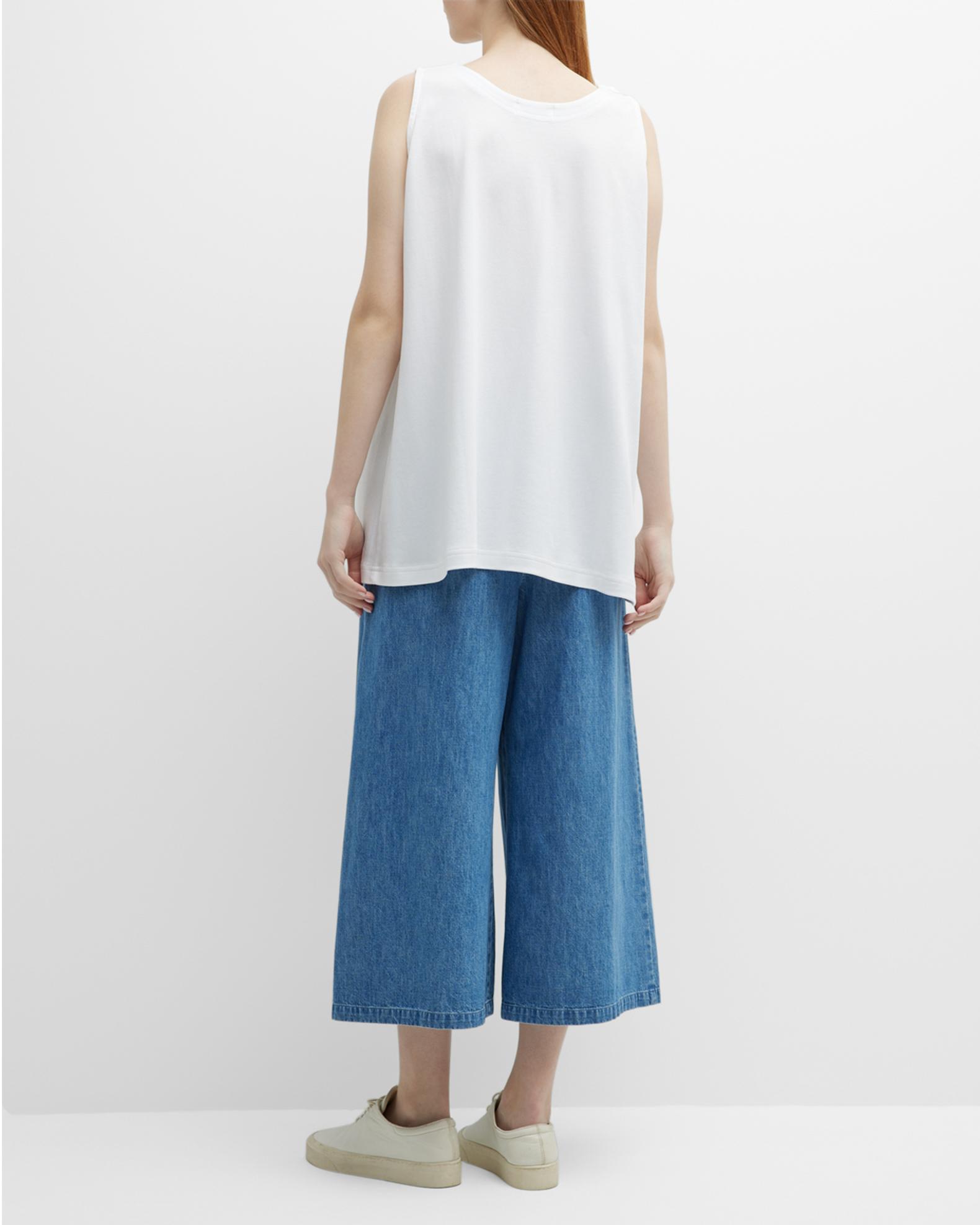Eskandar A-Line Round-Neck Long Shell Top | Neiman Marcus