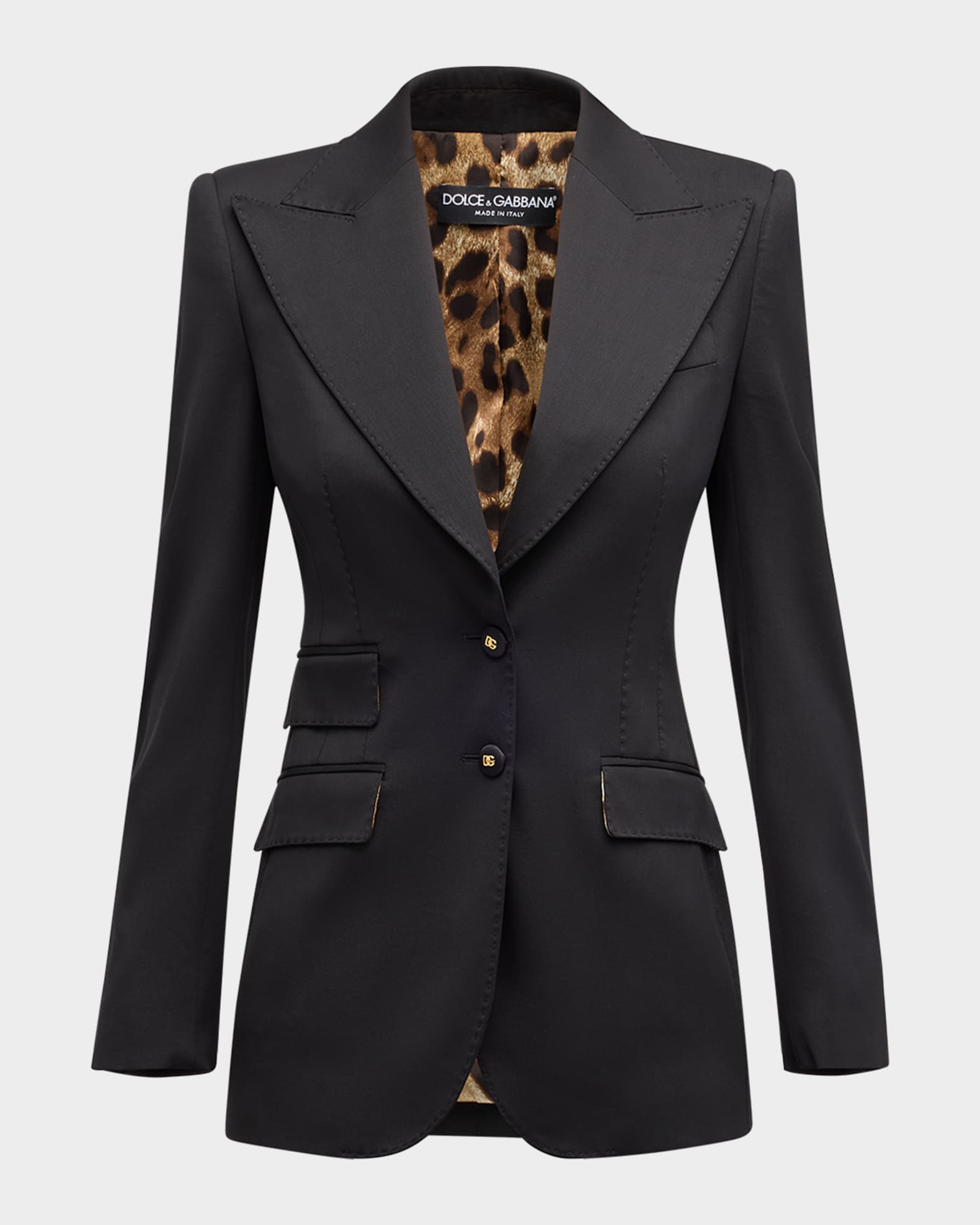 Wool Blazer Jacket w/ Button Detail 0