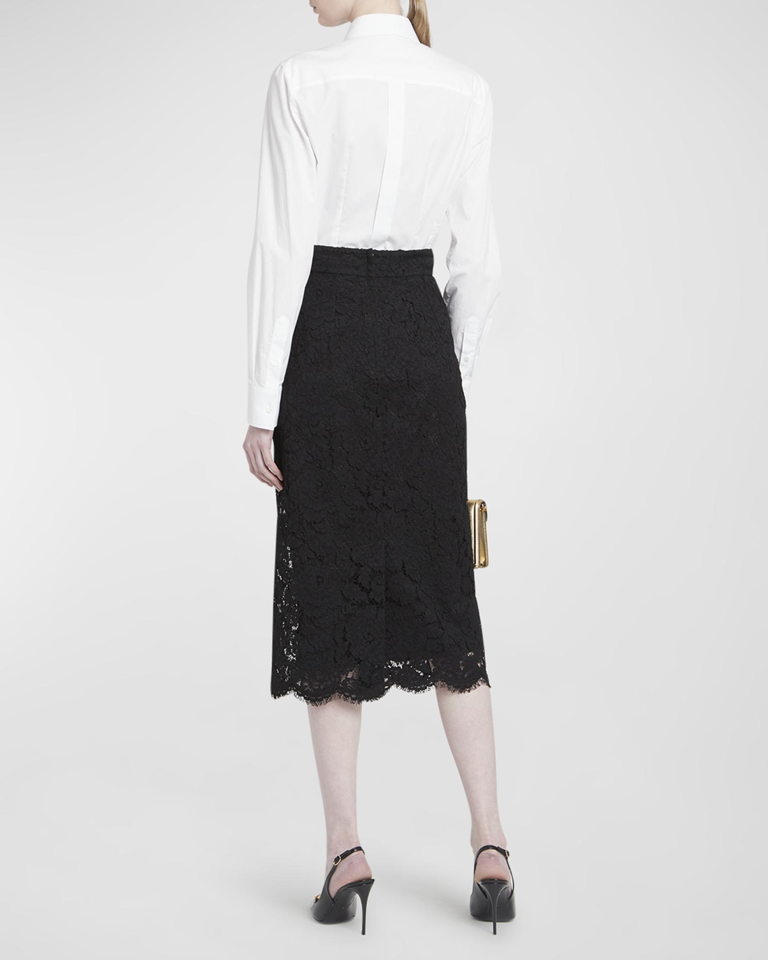 スカート DOLCE&GABBANA Lace Up Skirt Dolce&Gabbana Lace Scalloped-Hem Midi Skirt | Neiman Marcus