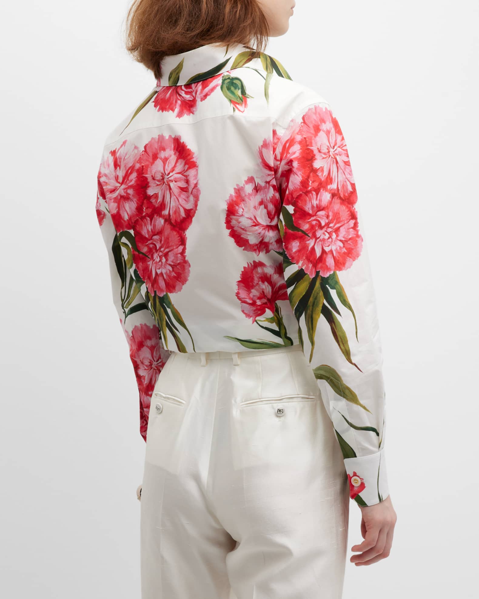 Dolce & Gabbana Black Floral Roses Short Sleeve Top Blouse main image 1