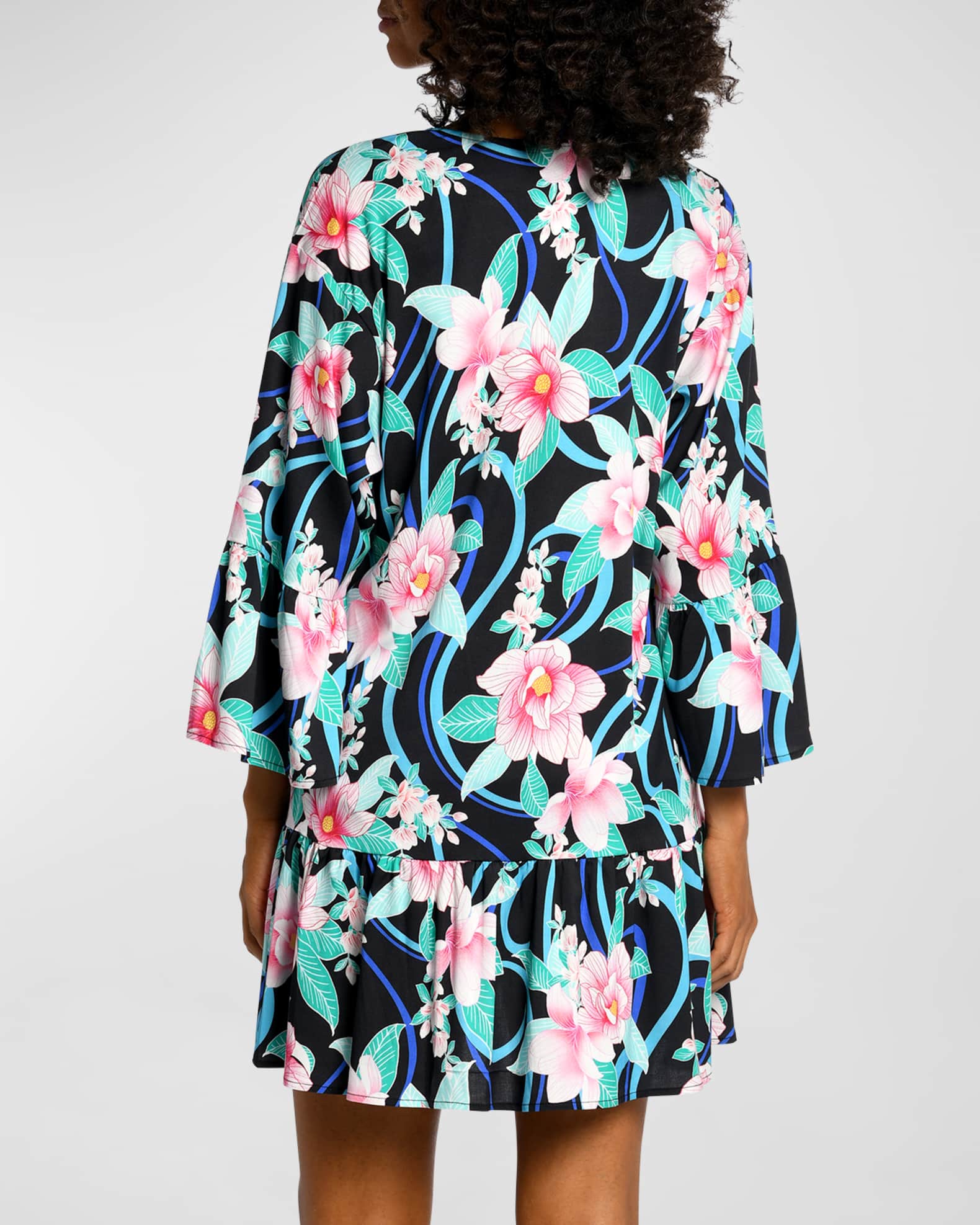 La Blanca Nightfall Flounce Tunic | Neiman Marcus
