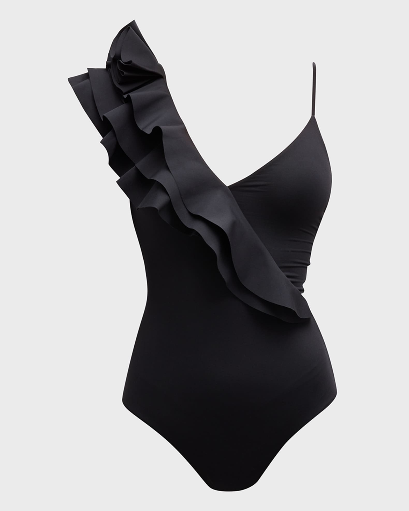 MAYGEL CORONEL Noor Ruffle OnePiece Swimsuit Neiman Marcus