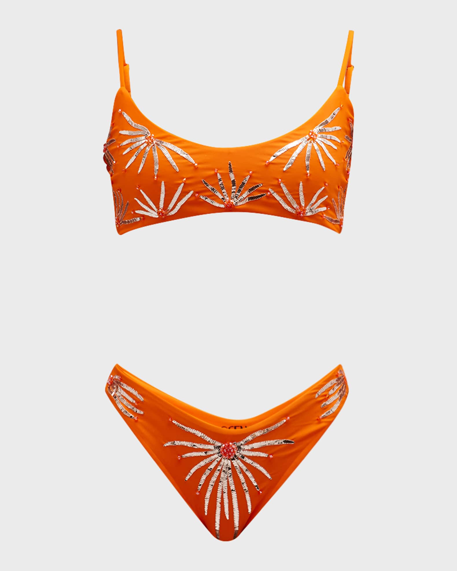 Oceanus Ruby Embellished TwoPiece Bikini Set Neiman Marcus