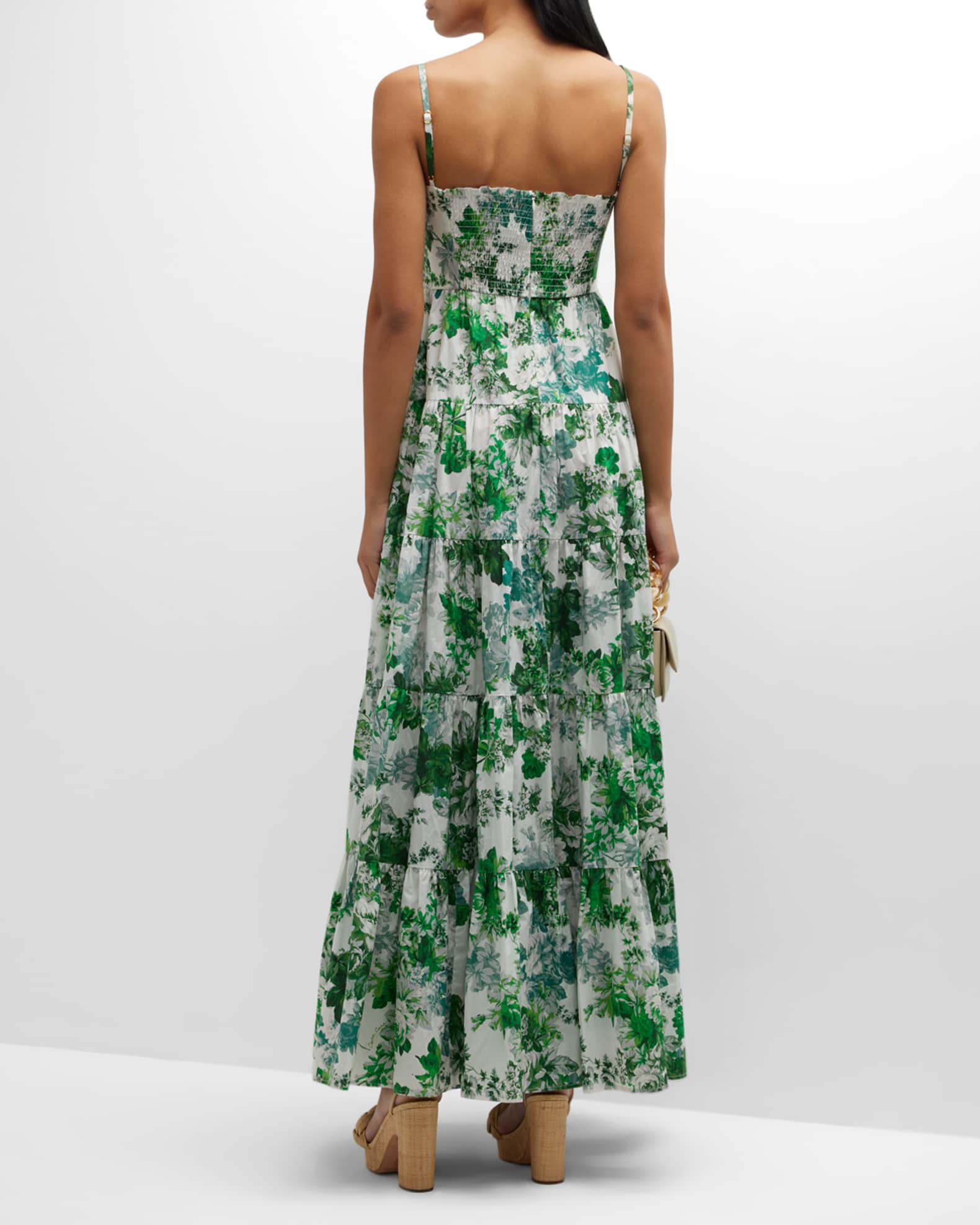 Cara Cara Delilah Floral Cotton Spaghetti-Strap Maxi Dress | Neiman Marcus