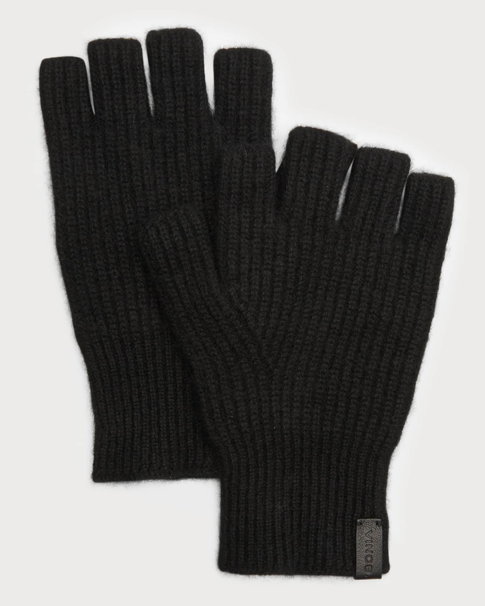 Vince Ribbed Cashmere Fingerless Gloves Neiman Marcus