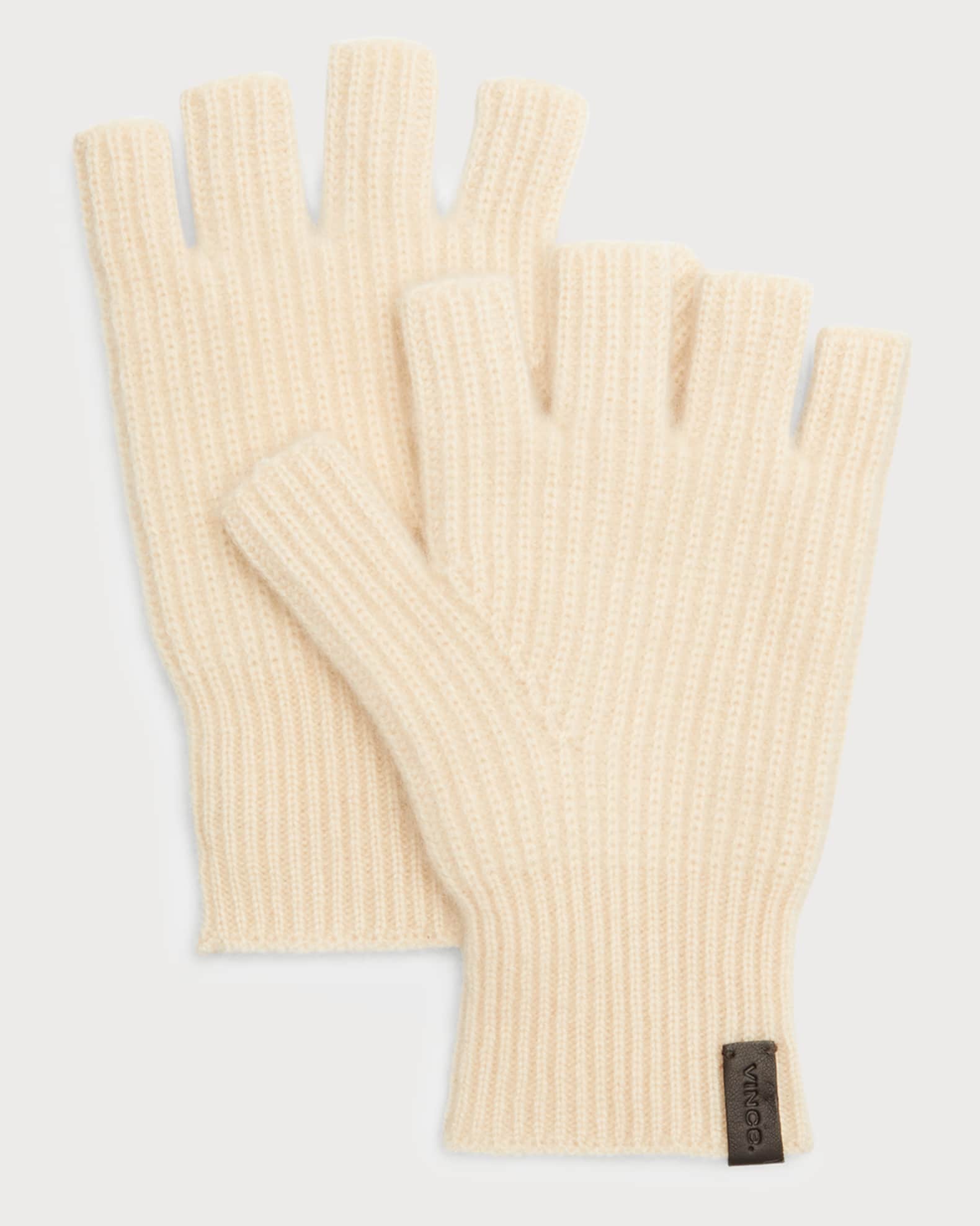 Vince Ribbed Cashmere Fingerless Gloves Neiman Marcus