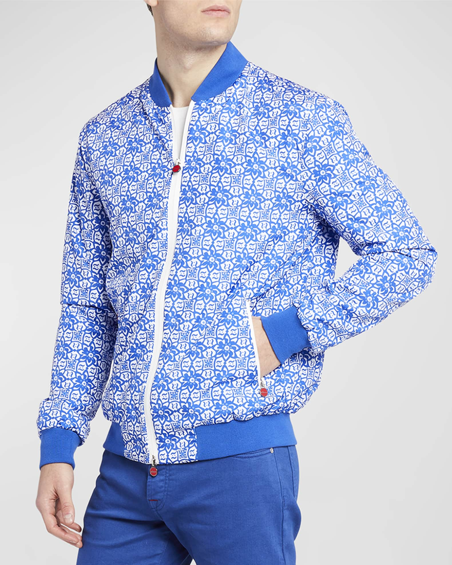 Printed bomber jacket by Kiton