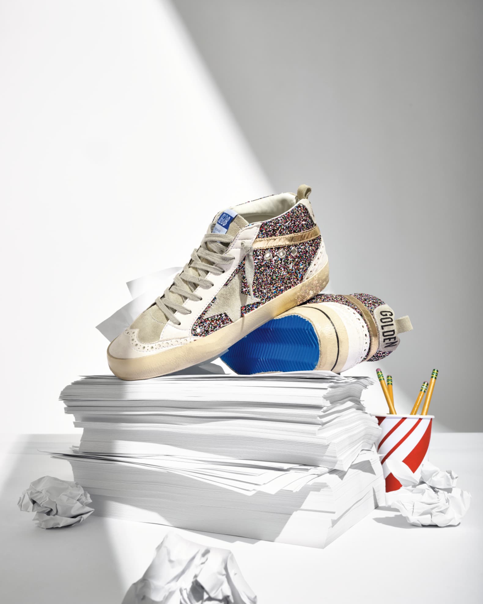 Golden goose multicolor glitter store