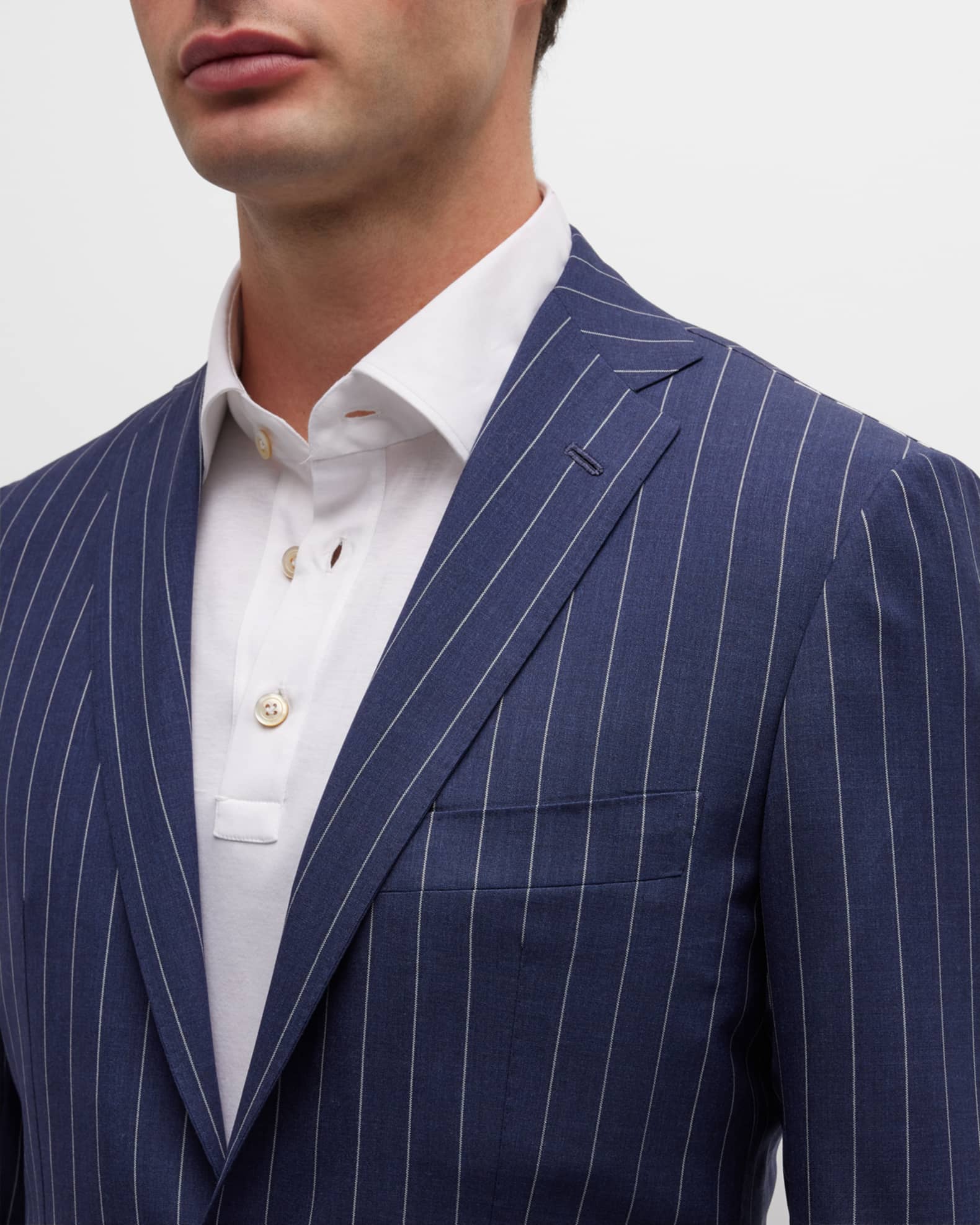 Kiton Men's Pinstripe Wool Suit Neiman Marcus — free download