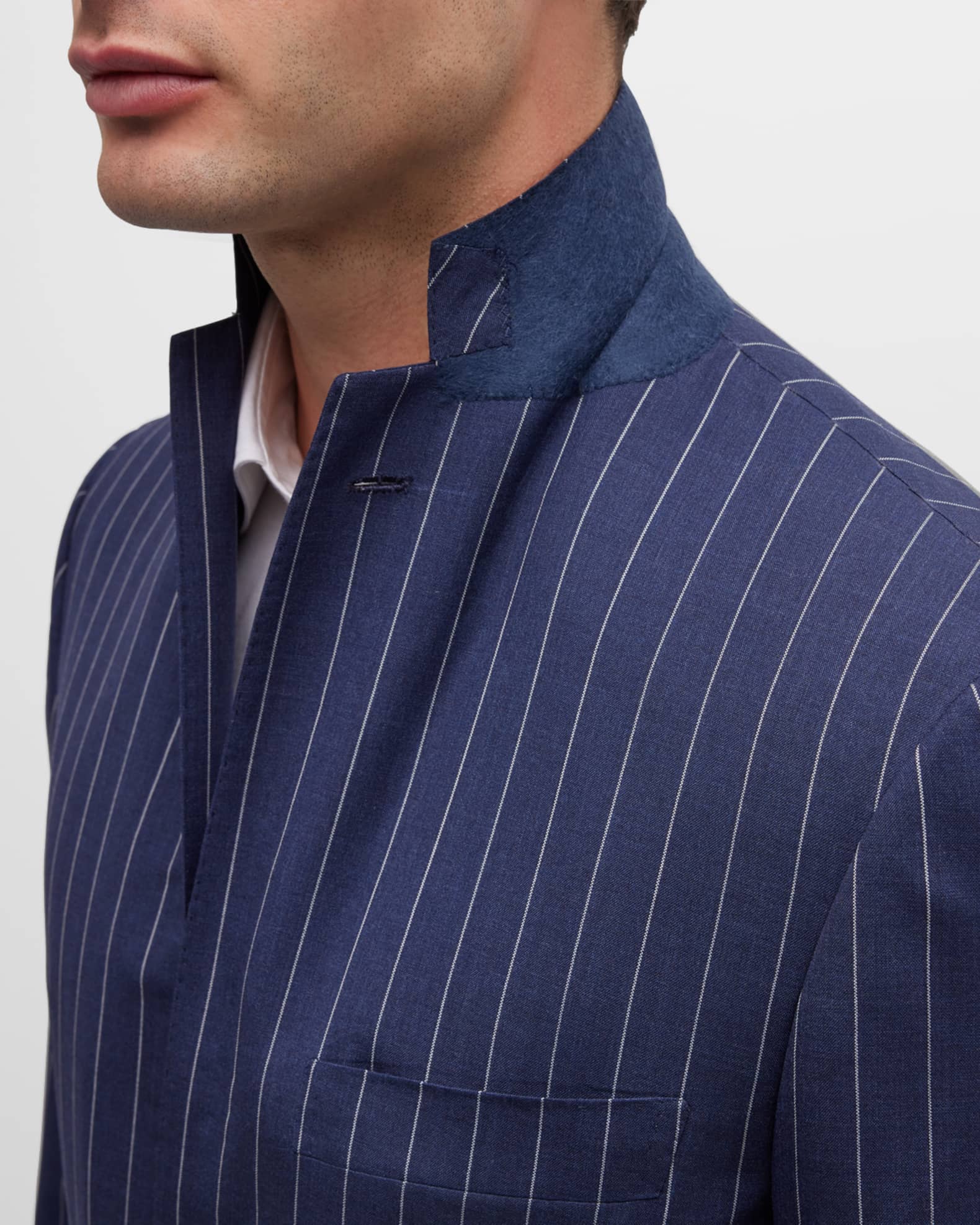 Kiton Men's Pinstripe Wool Suit Neiman Marcus