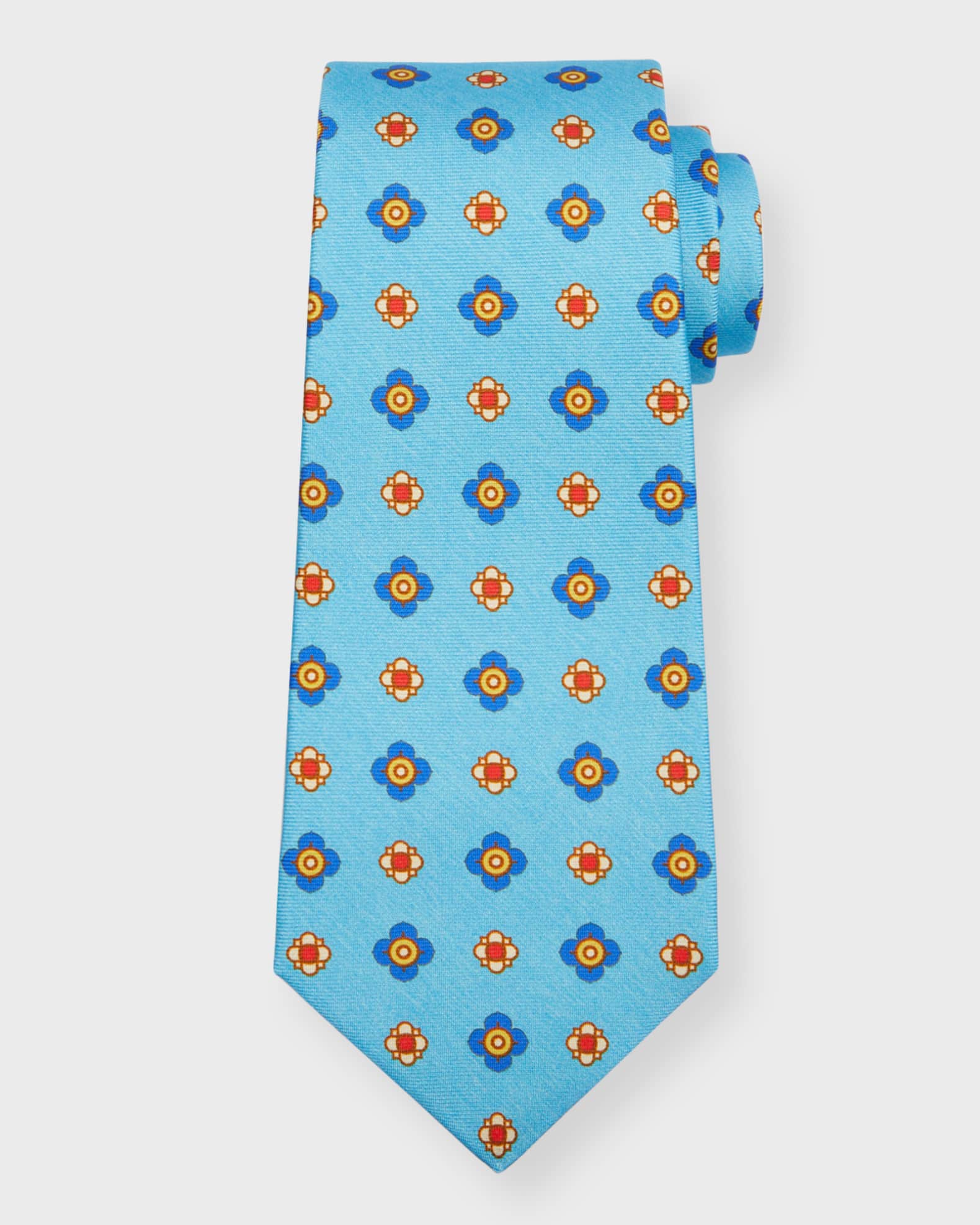Buy LOUIS STITCH Mens Arrow Grey Italian Silk Necktie Set With