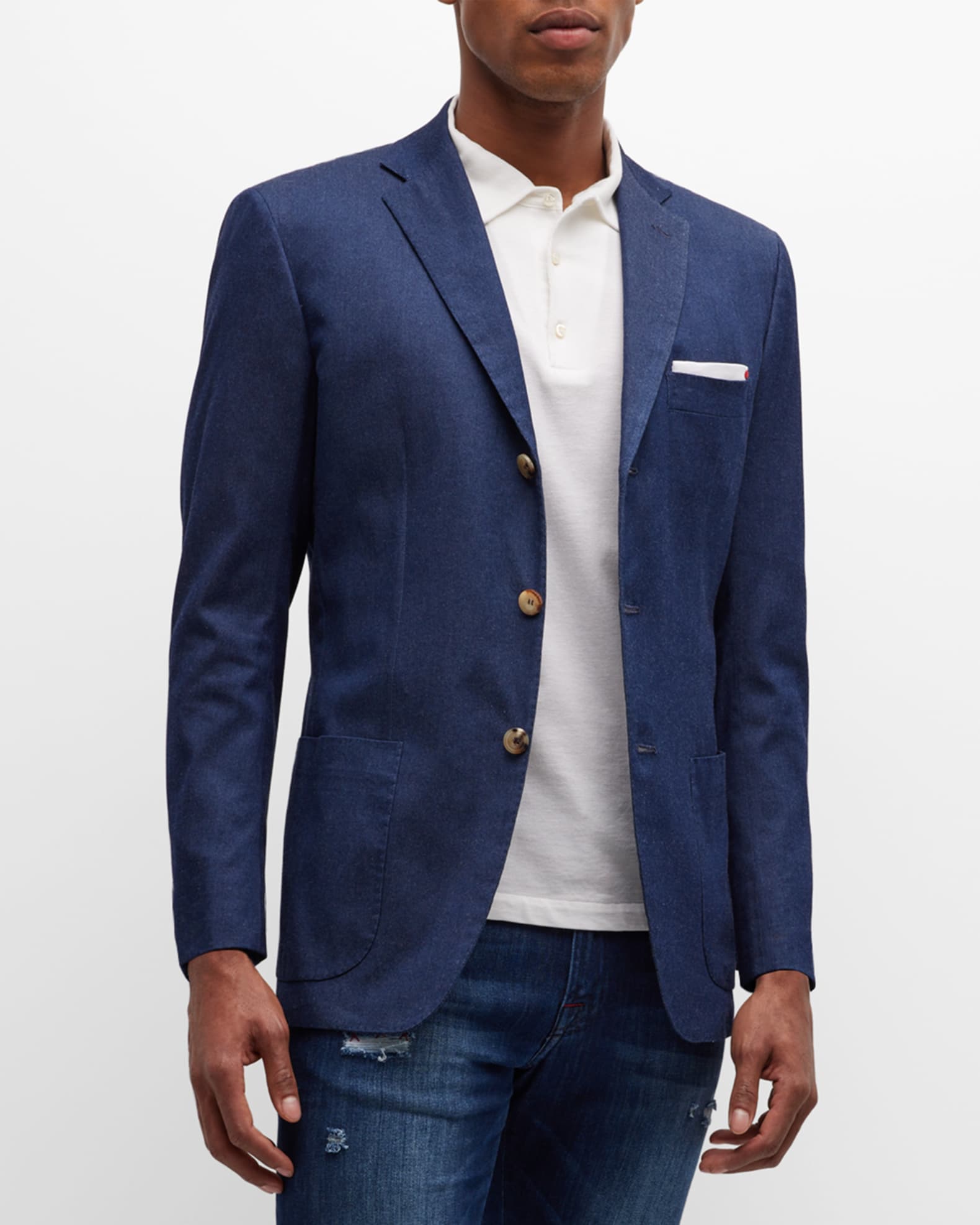 Chambray blazer mens on sale