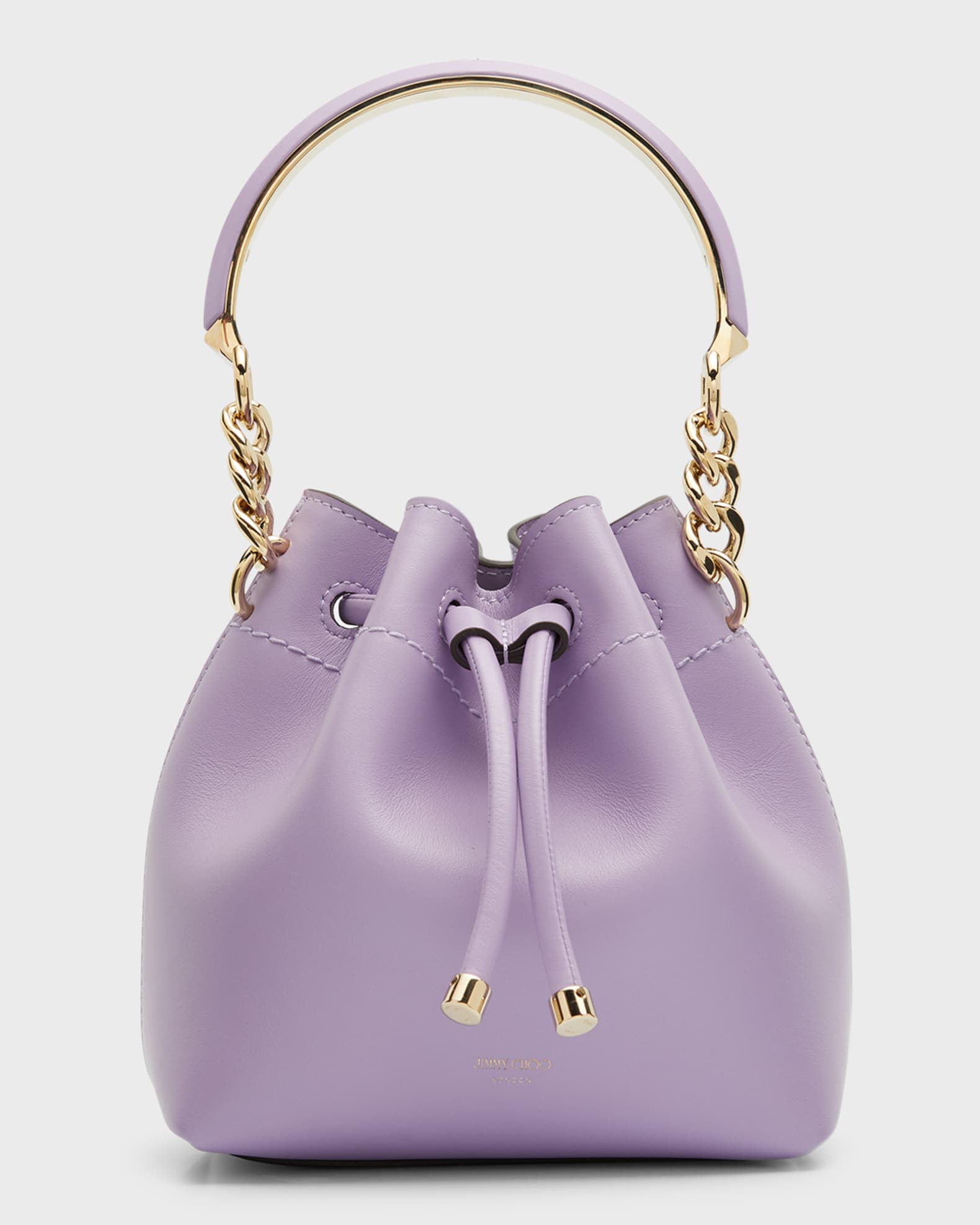 Jimmy Choo Bon Bon Leather Bucket Bag | Neiman Marcus