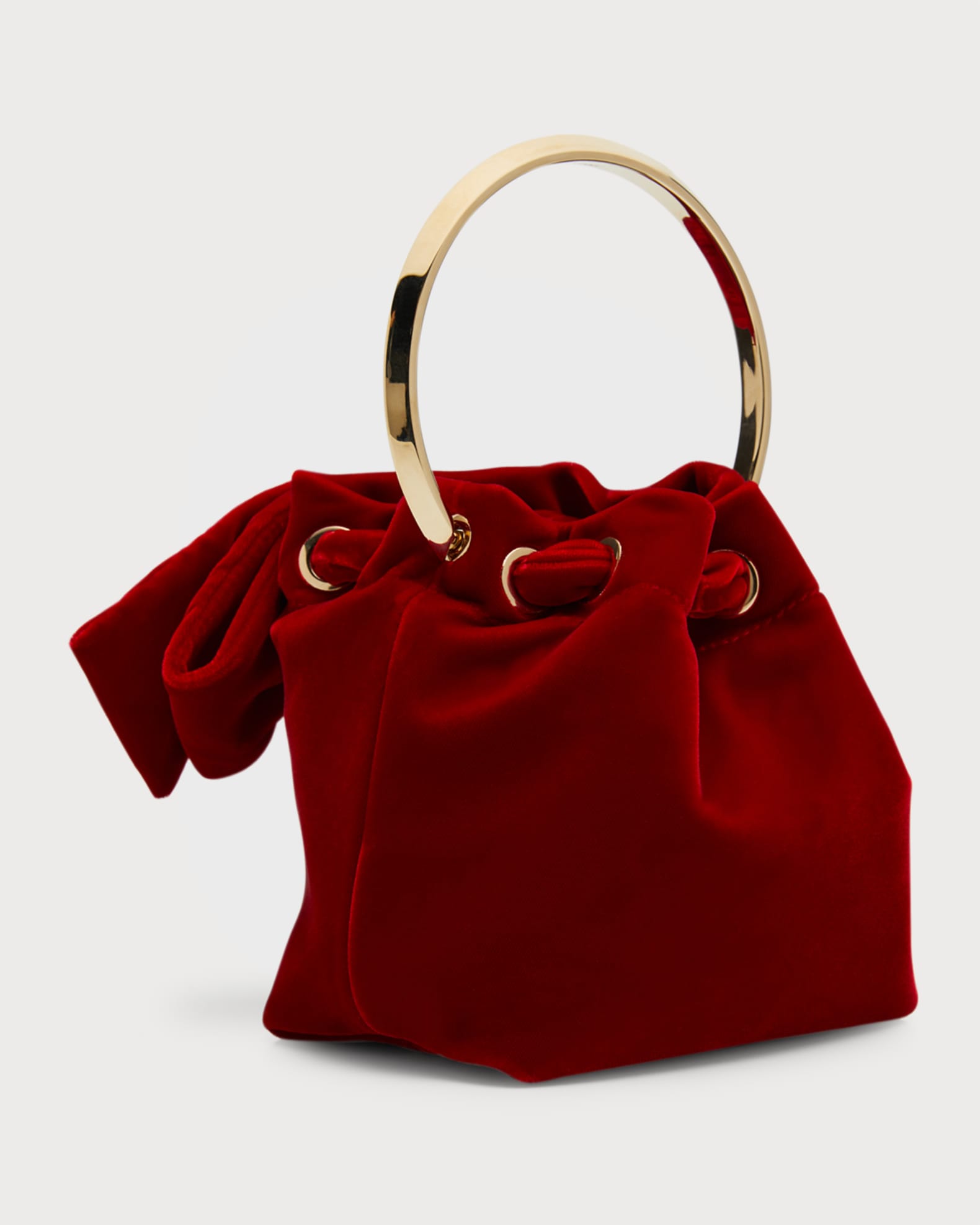 Jimmy Choo Bon Bon Bow Velvet TopHandle Bag Neiman Marcus