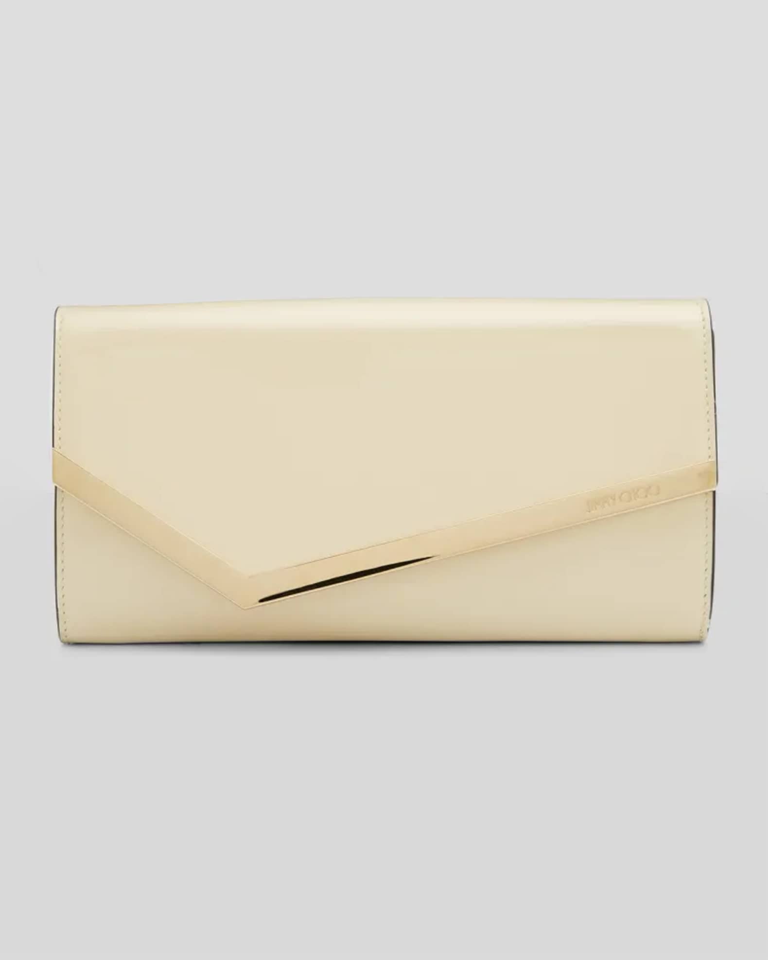 Ideaal De Alpen rundvlees Jimmy Choo Emmie Flap Patent Leather Clutch Bag | Neiman Marcus