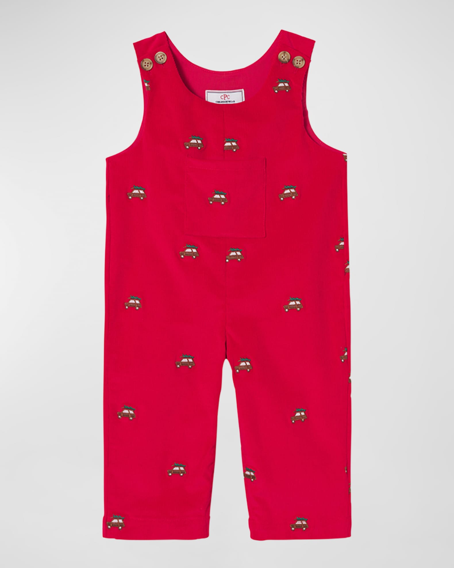 Classic Prep Childrenswear Boy's Tucker Embroidered Festive Coverall