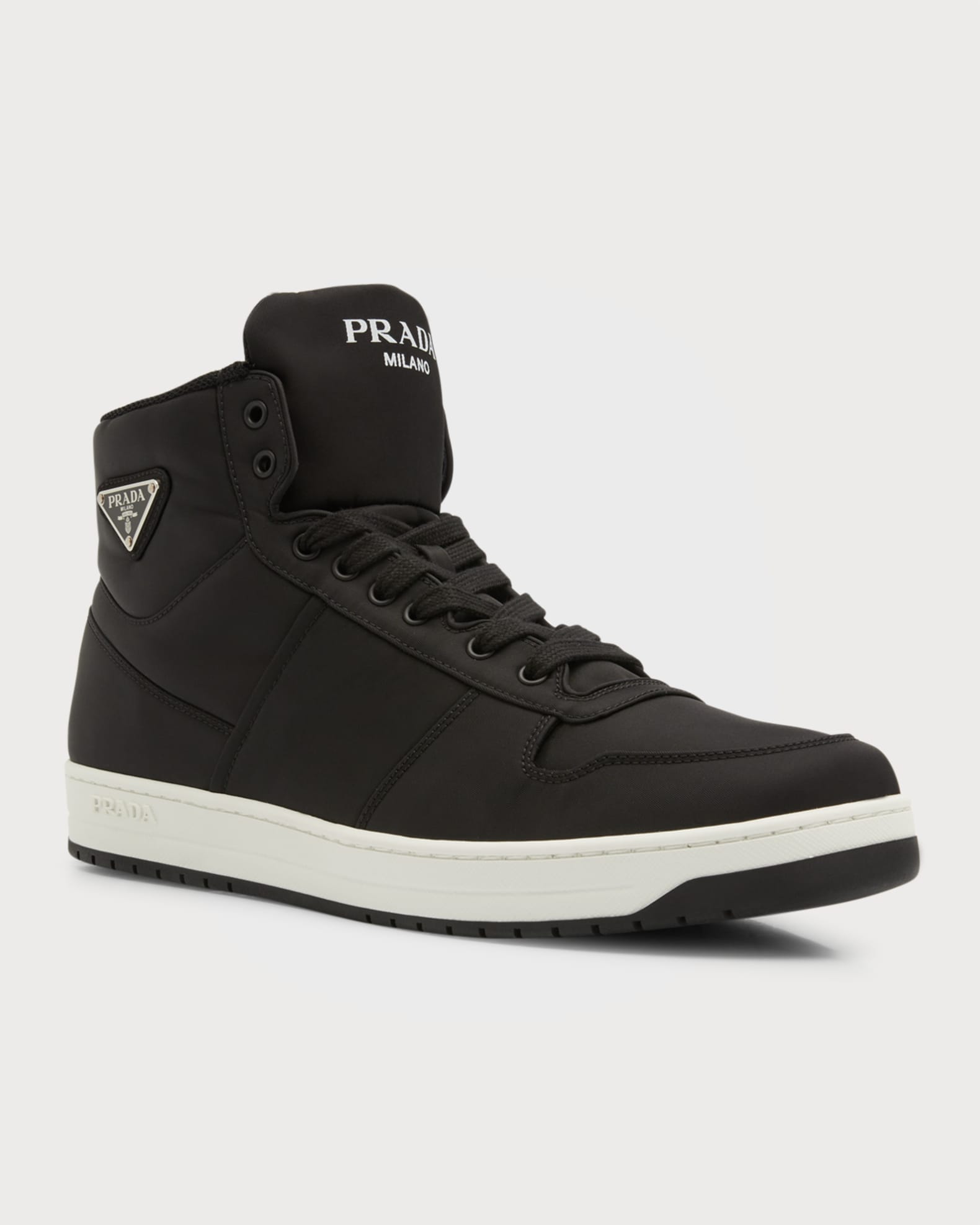 Prada Men s Re Nylon Gabardine High Top Sneakers Neiman Marcus
