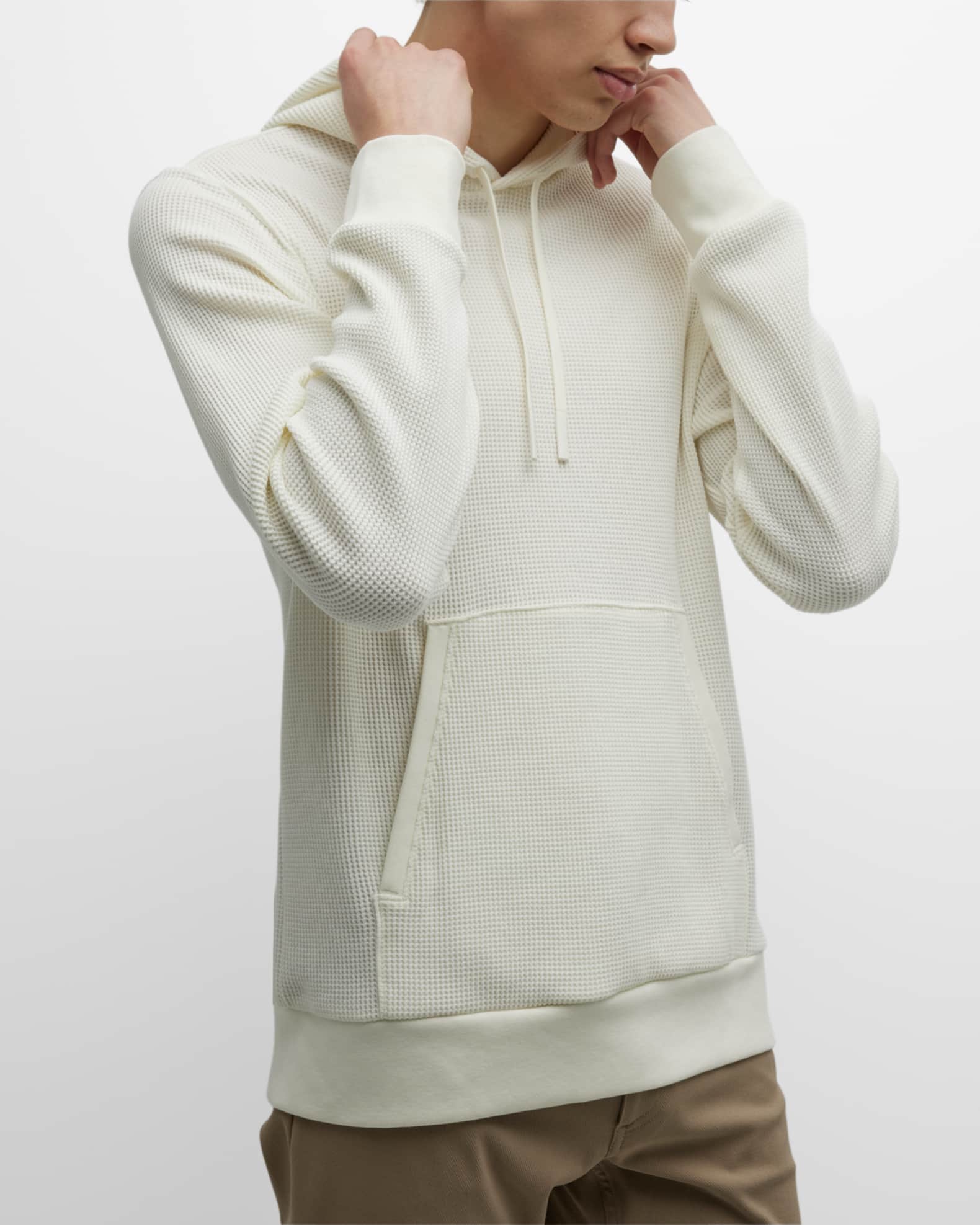 Mattis Studio Waffle-Knit Cotton Hoodie - Theory Men
