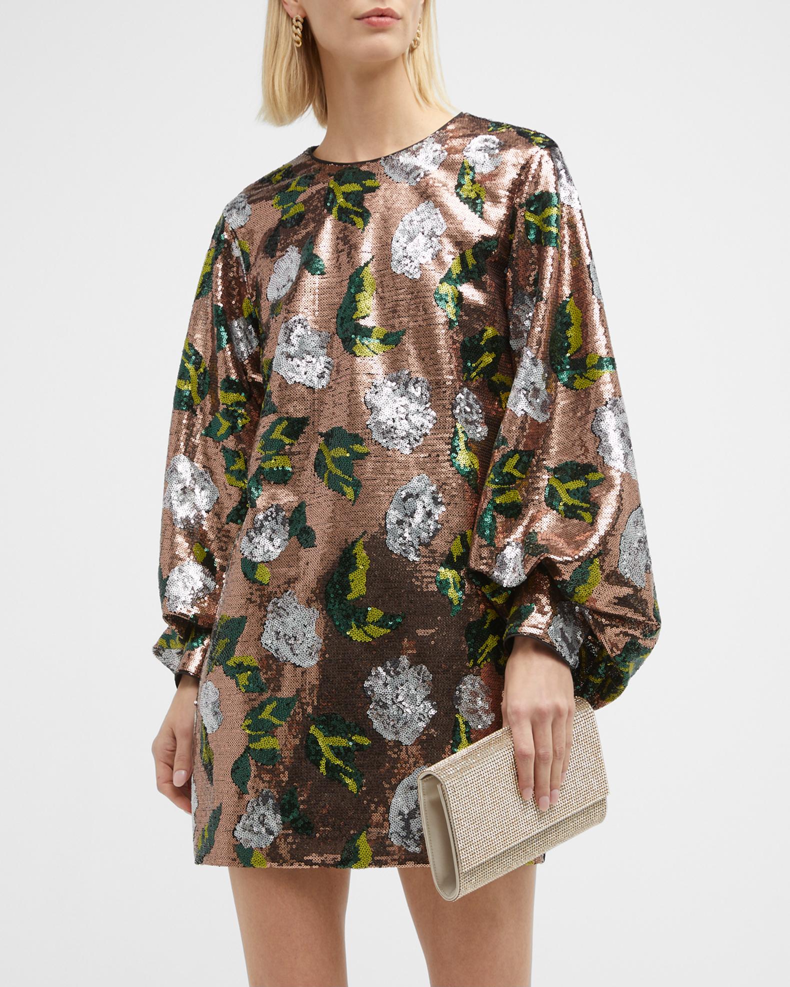 Floral Balloon Sleeve Mini Dress (MWBT) T