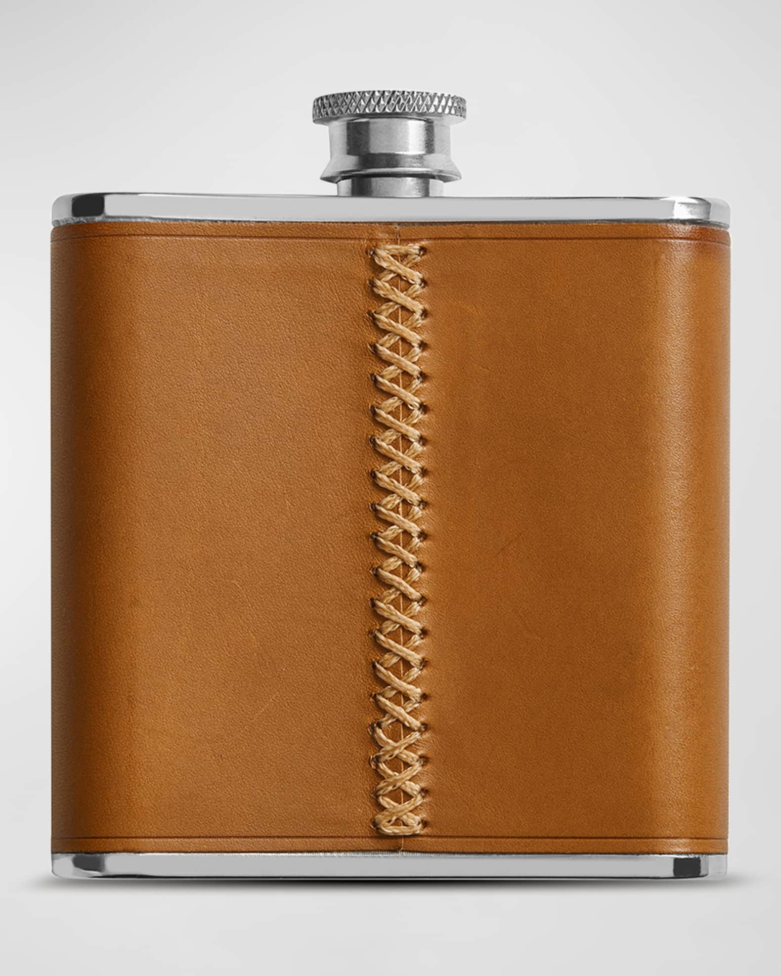 Shinola Unisex Leather-Wrapped Flask, 6oz | Neiman Marcus