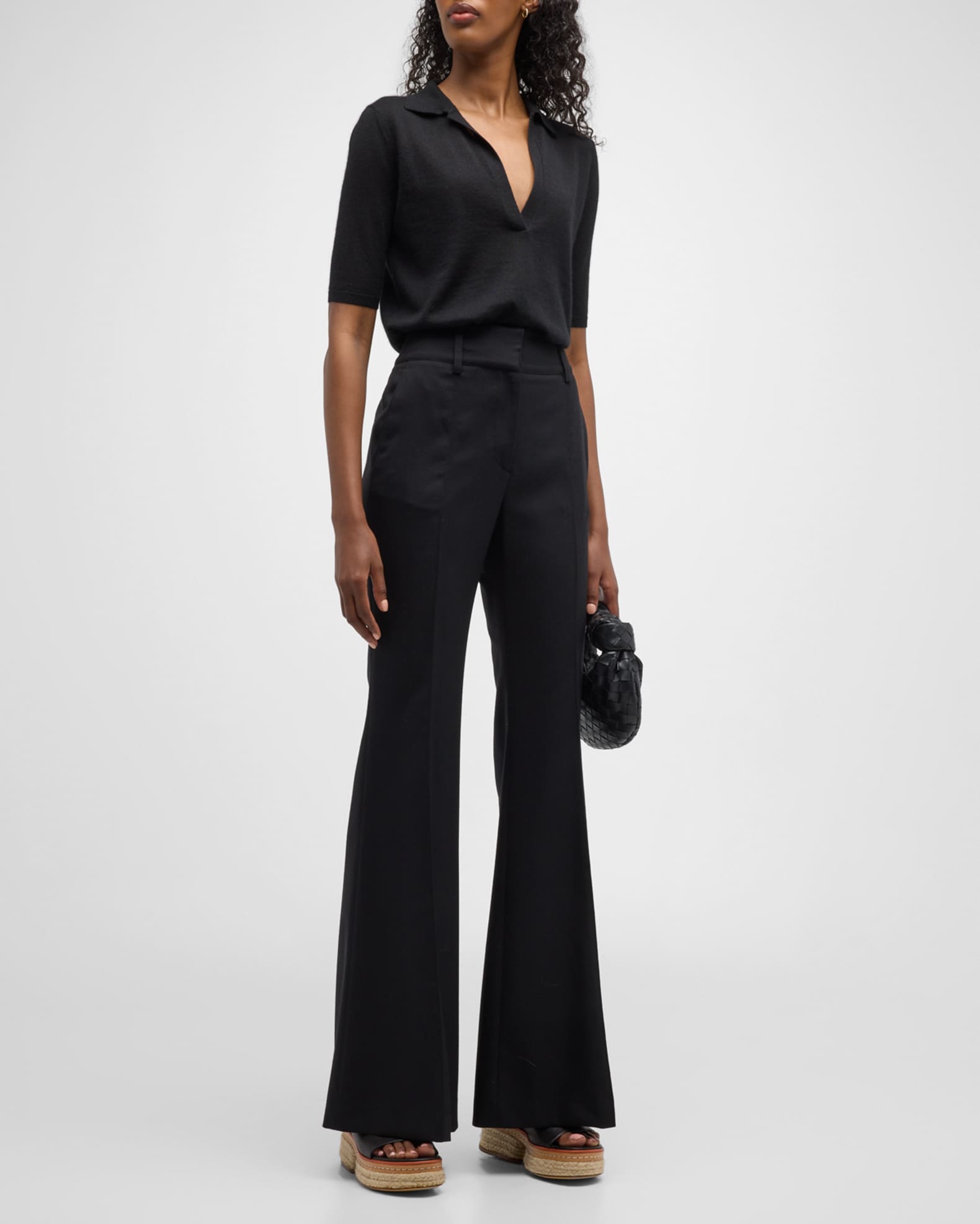 Gabriela Hearst Frank Cashmere Polo Top Neiman Marcus