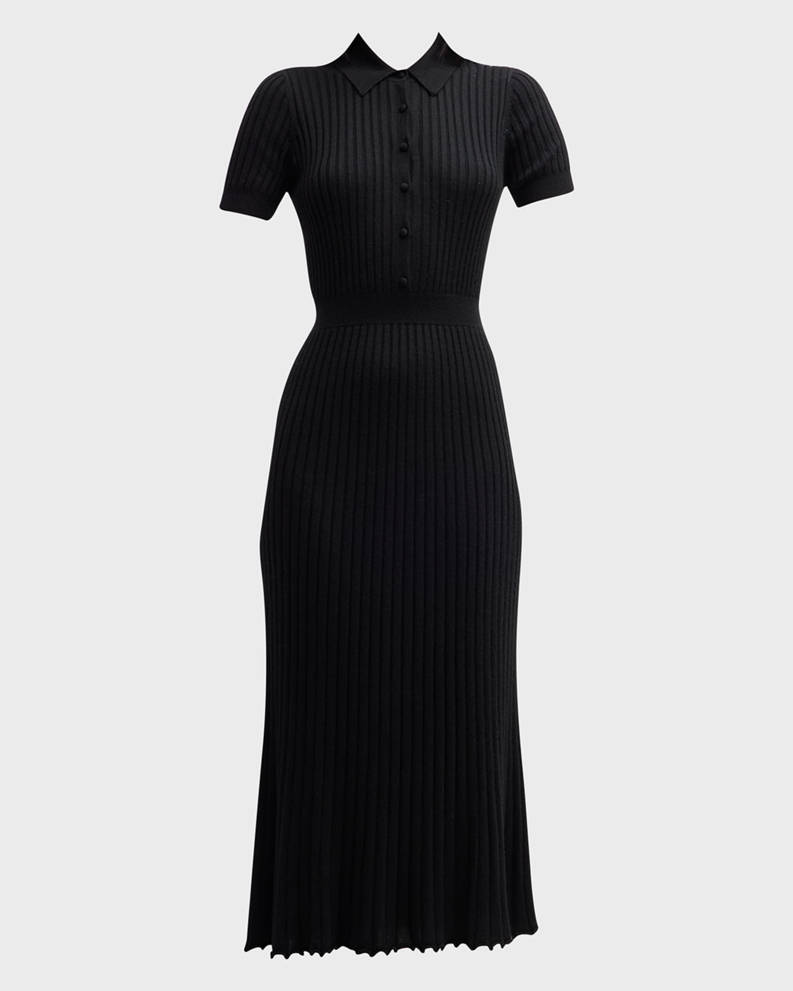 Amor Polo Ribbed Cashmere Dress 0