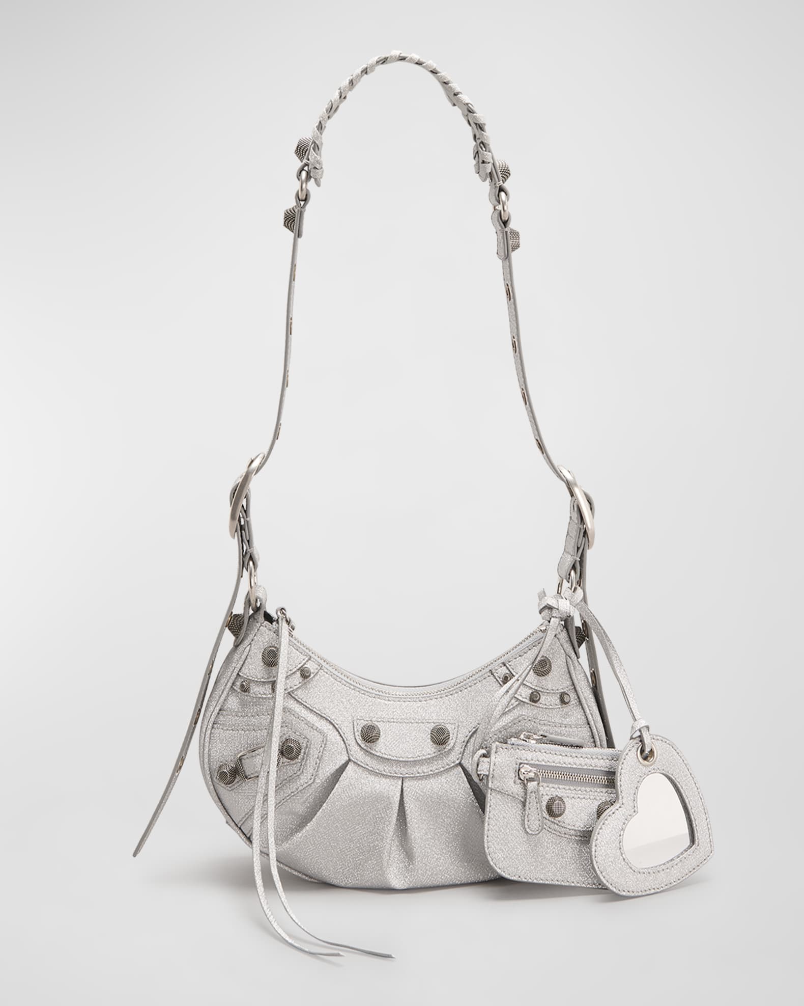 Balenciaga Le Cagole XS Glitter Shoulder Bag | Neiman Marcus