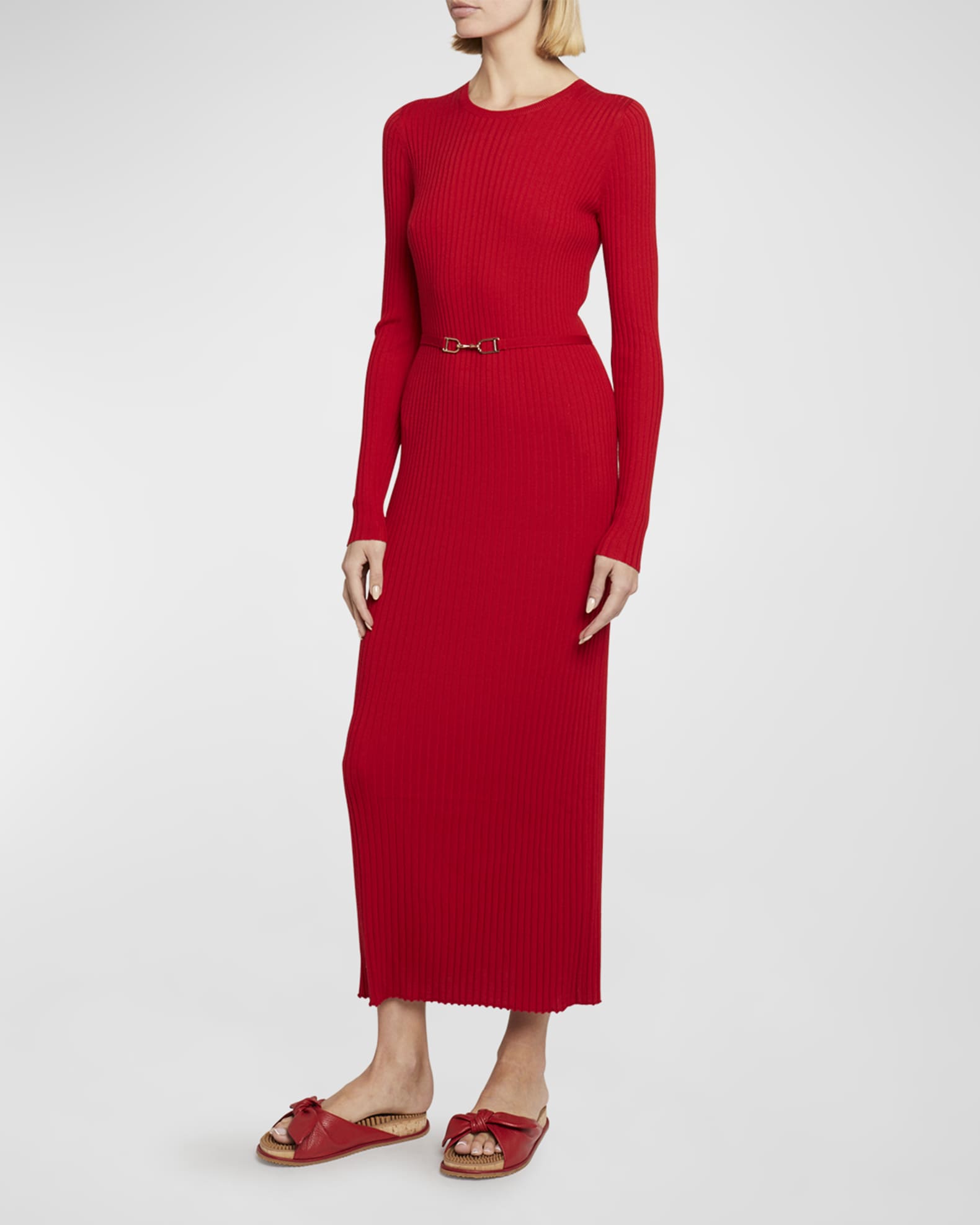 Gabriela Hearst Luisa Belted Maxi Dress | Neiman Marcus