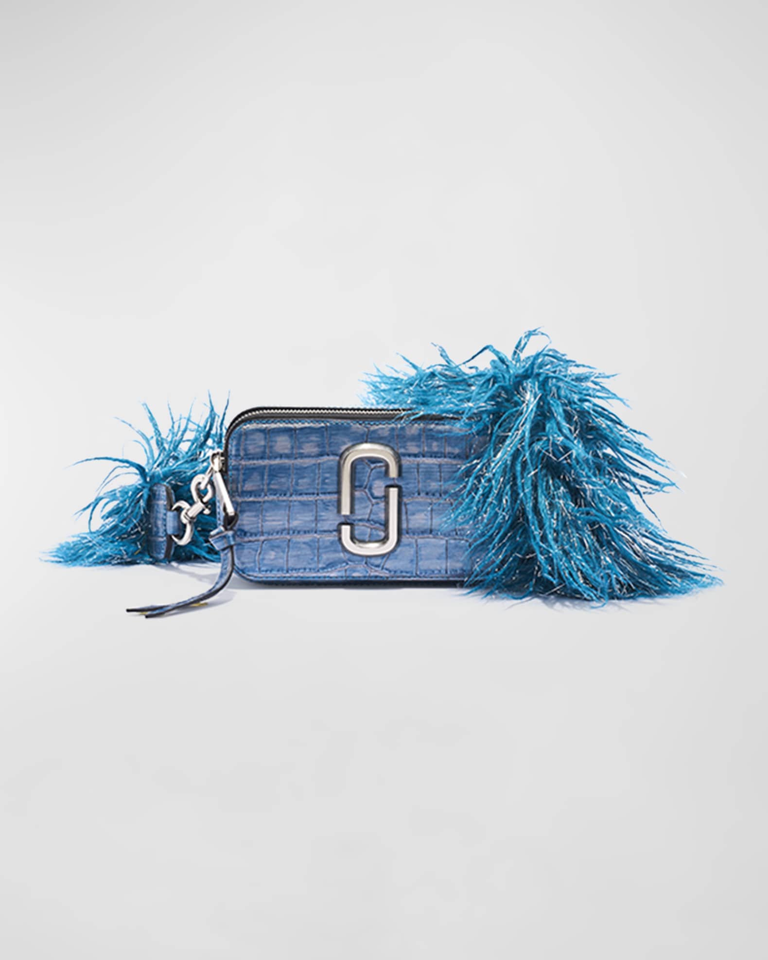 Marc Jacobs The Croc-Embossed Snapshot Harbour Blue