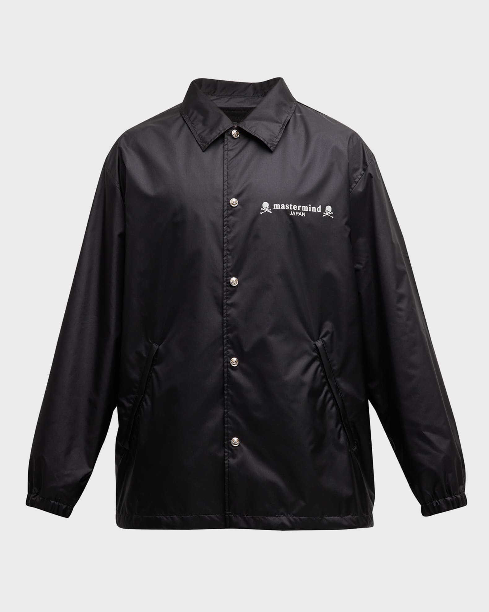 mastermind JAPAN Men's Skull QR Code Coach Jacket | Neiman Marcus