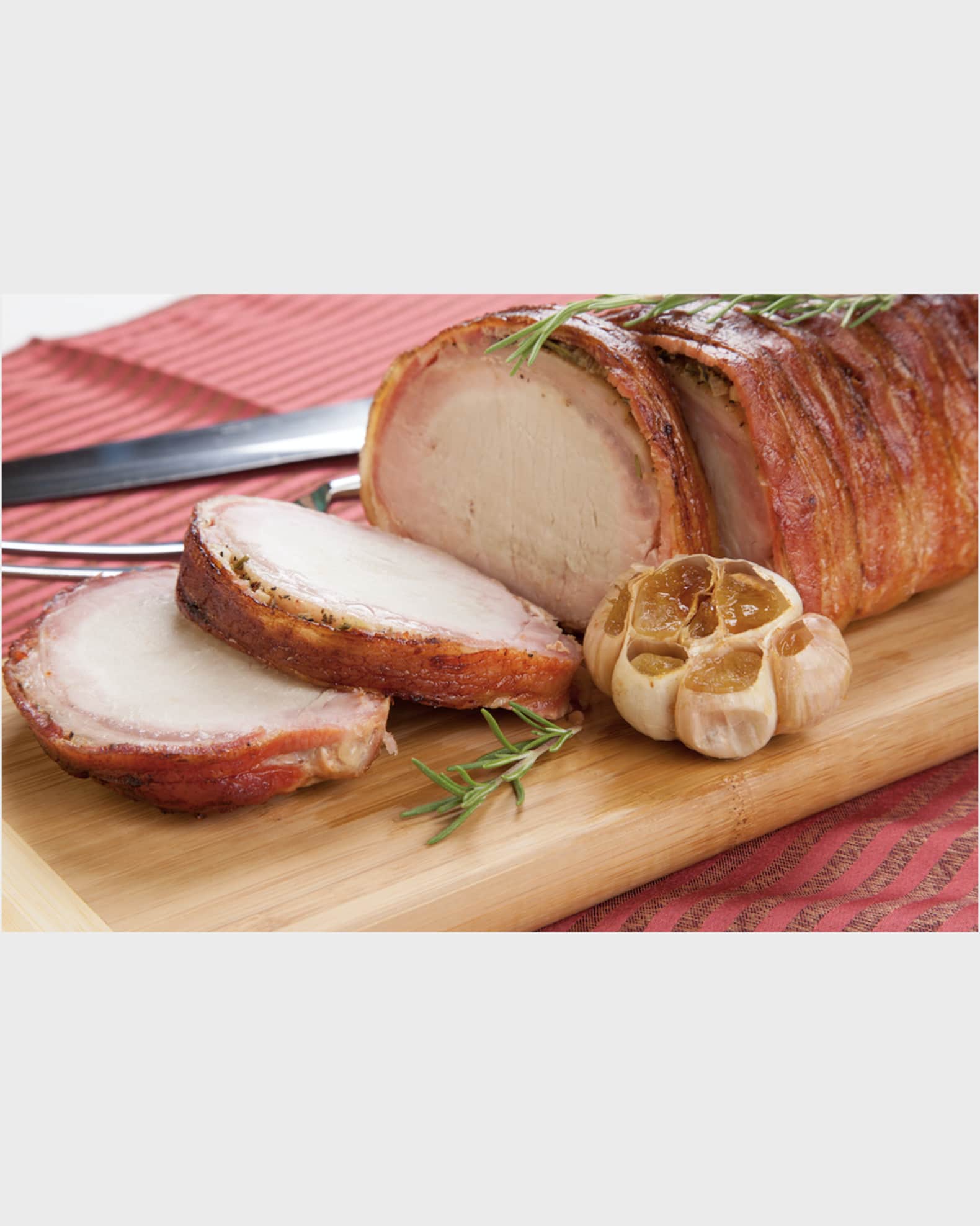 2.5 lbs. Smoked Bacon-Wrapped Pork Loin, Serves 4-6 0