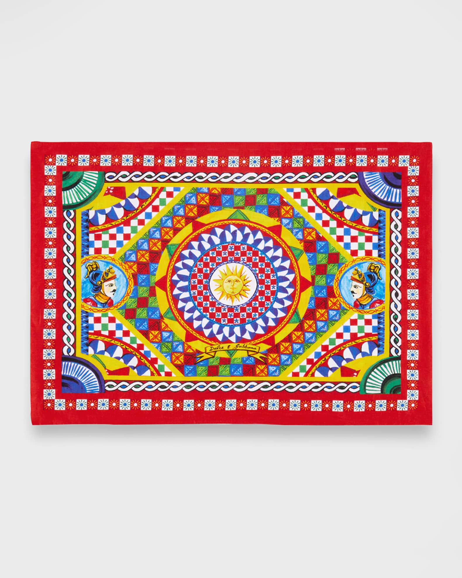 Dolce&Gabbana Casa Carretto Linen Placemat and Napkin Set Neiman Marcus