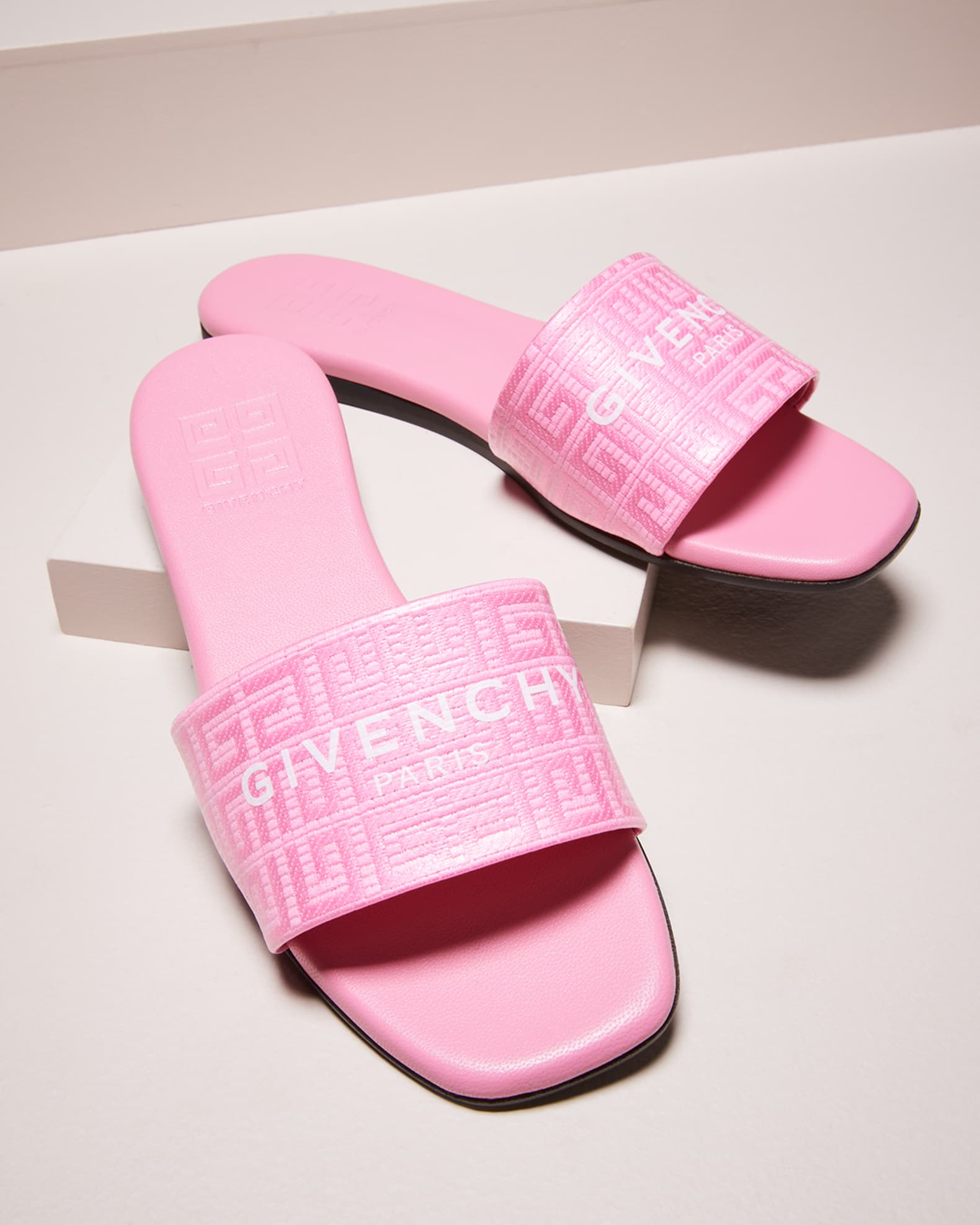 Givenchy 4G Monogram Flat Slide Sandals Neiman Marcus