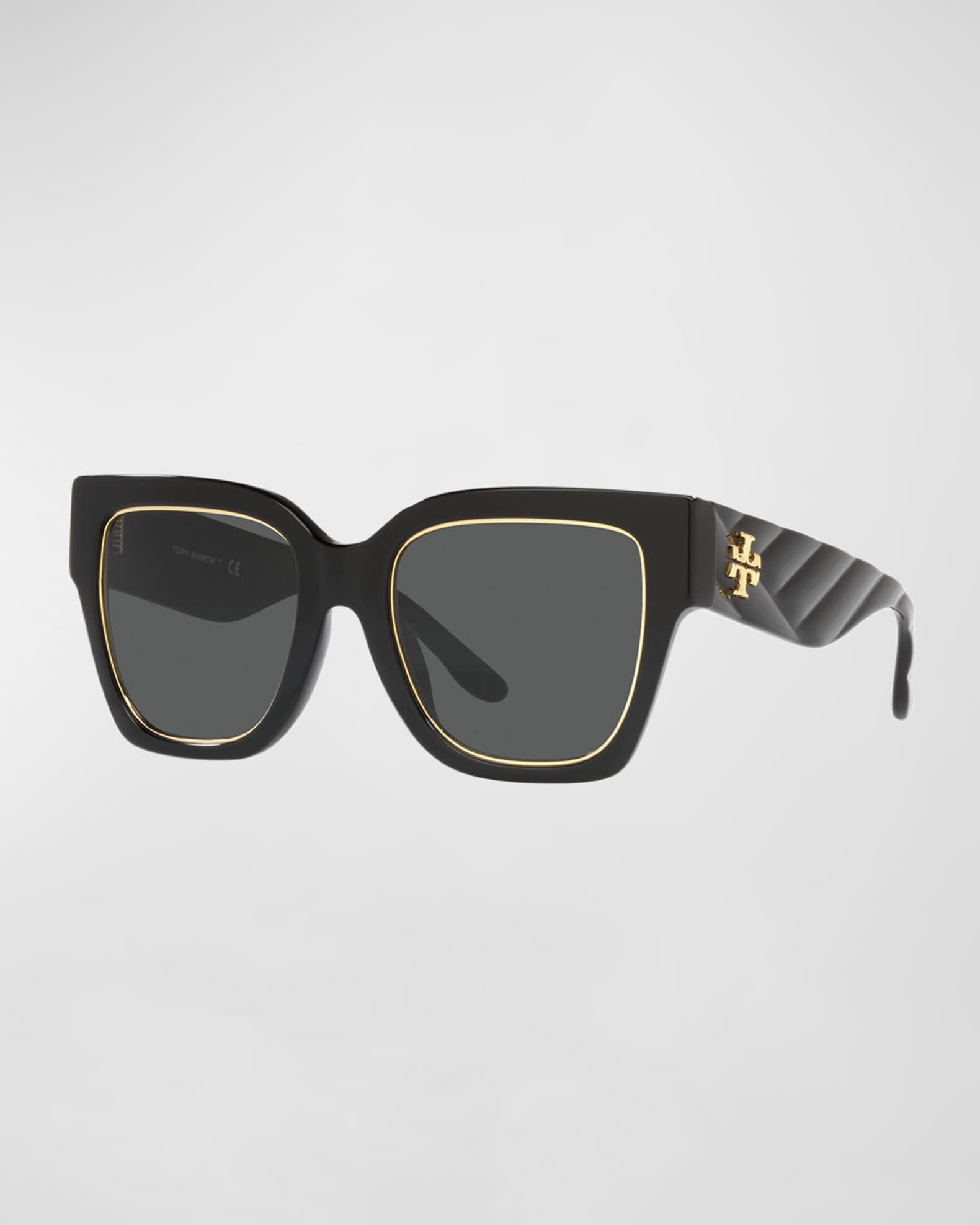 Tory burch black and gold sunglasses discount