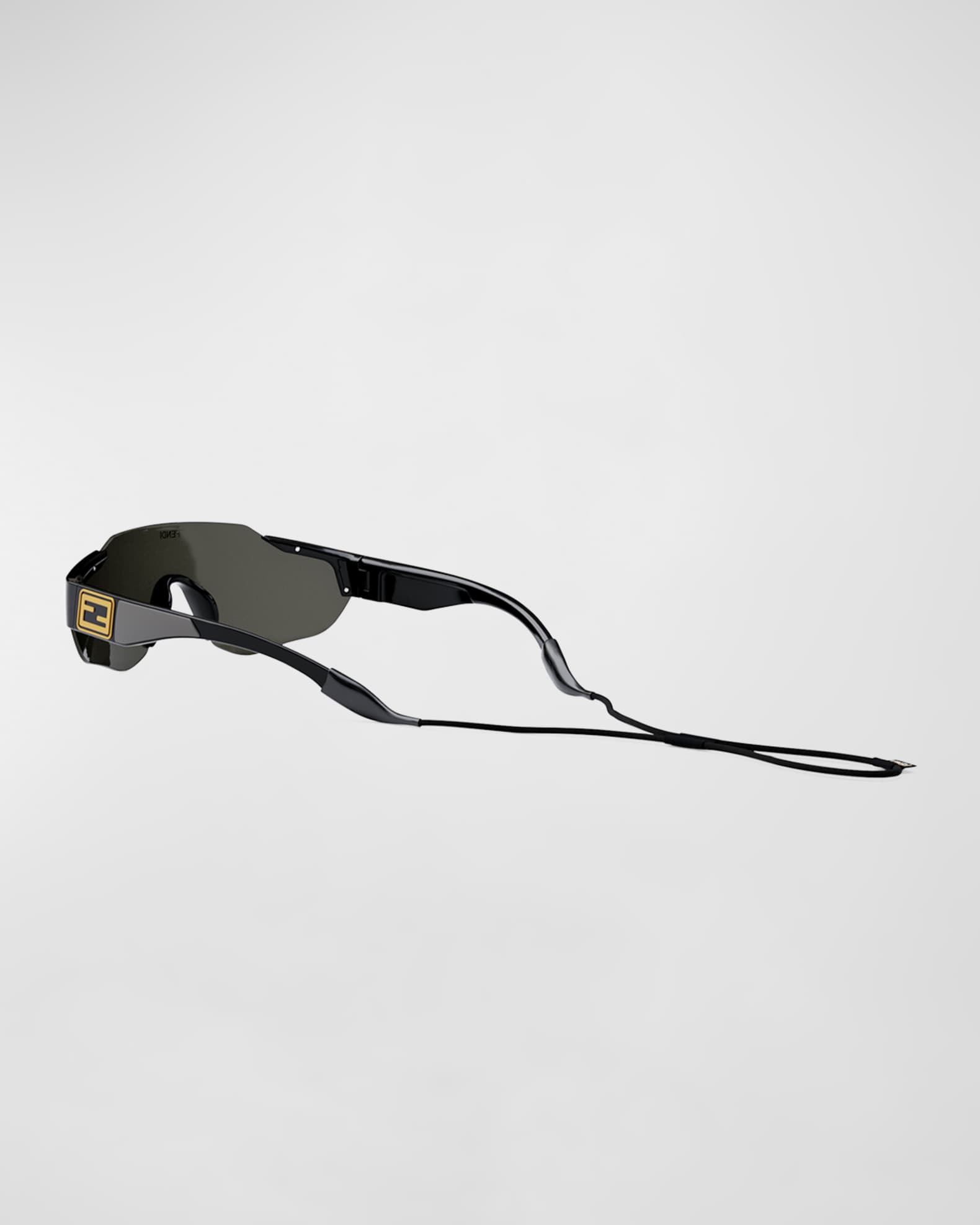 Men's FF-Logo Rimless Shield Sunglasses 1