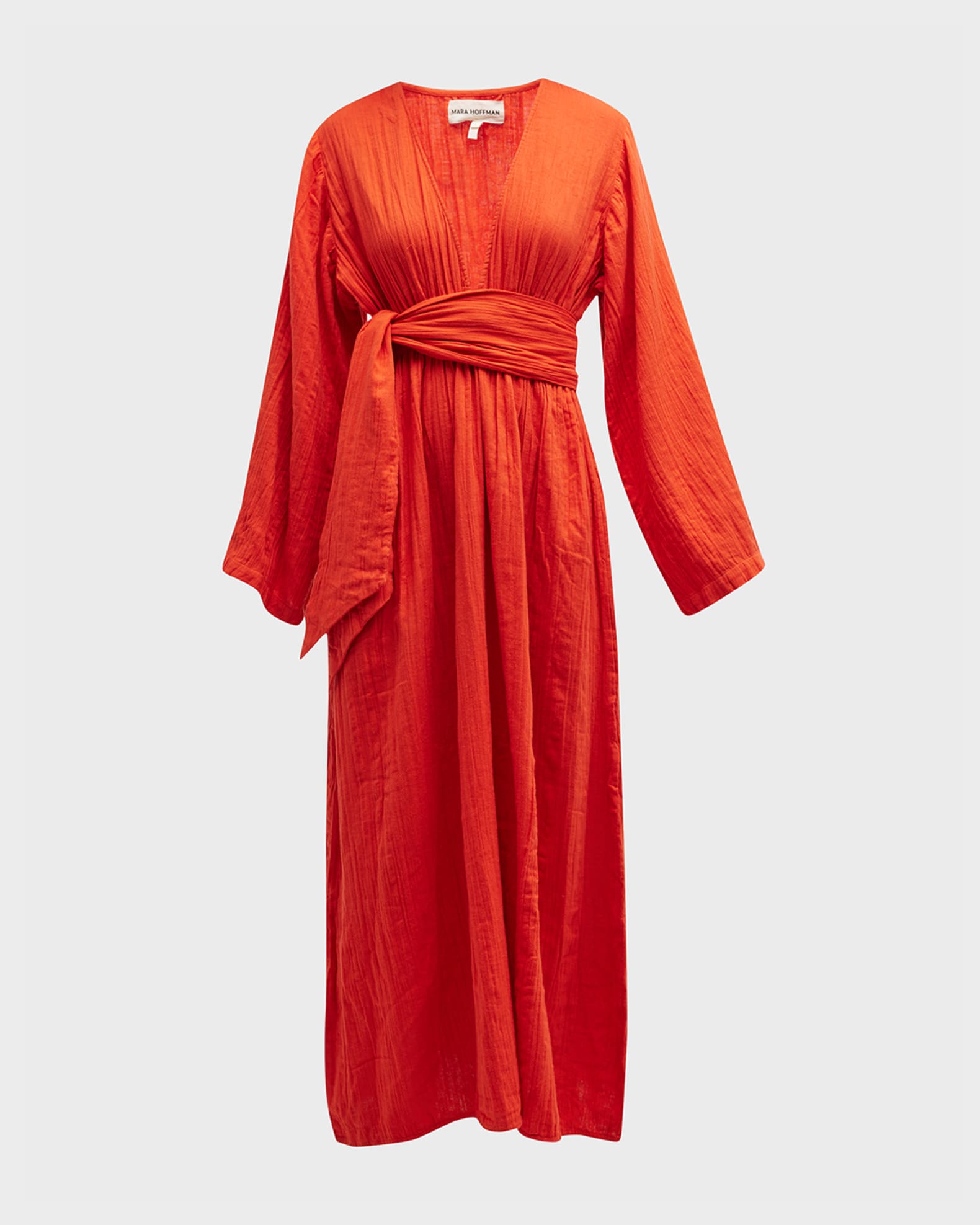 Mara Hoffman Blair LongSleeve Gauze Maxi Dress Neiman Marcus