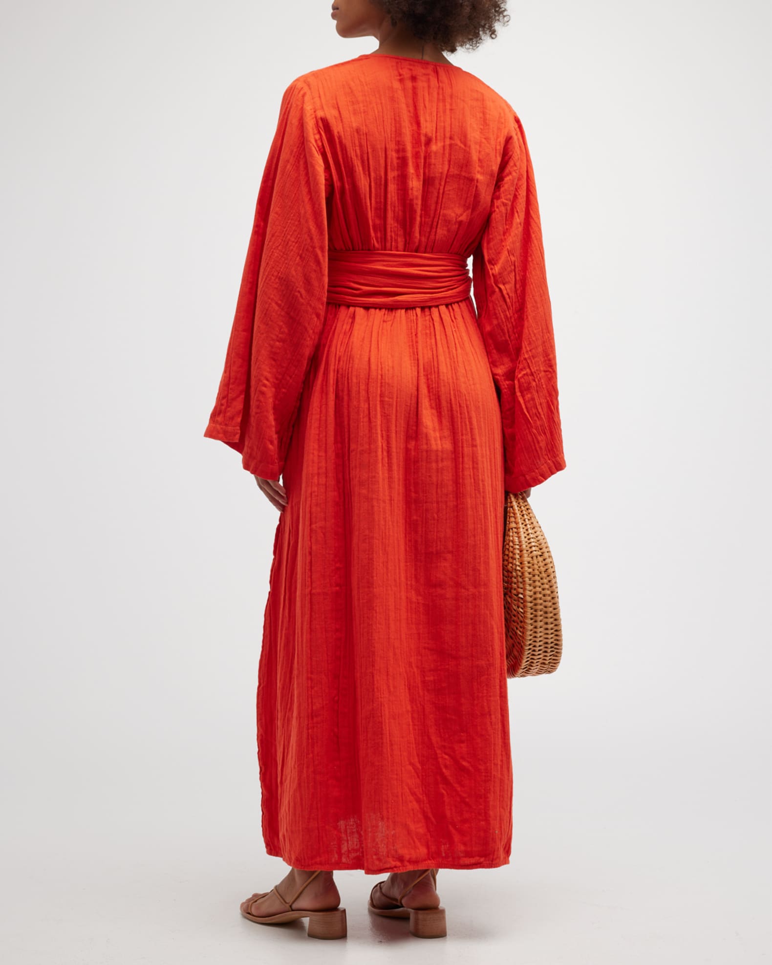 Mara Hoffman Blair LongSleeve Gauze Maxi Dress Neiman Marcus