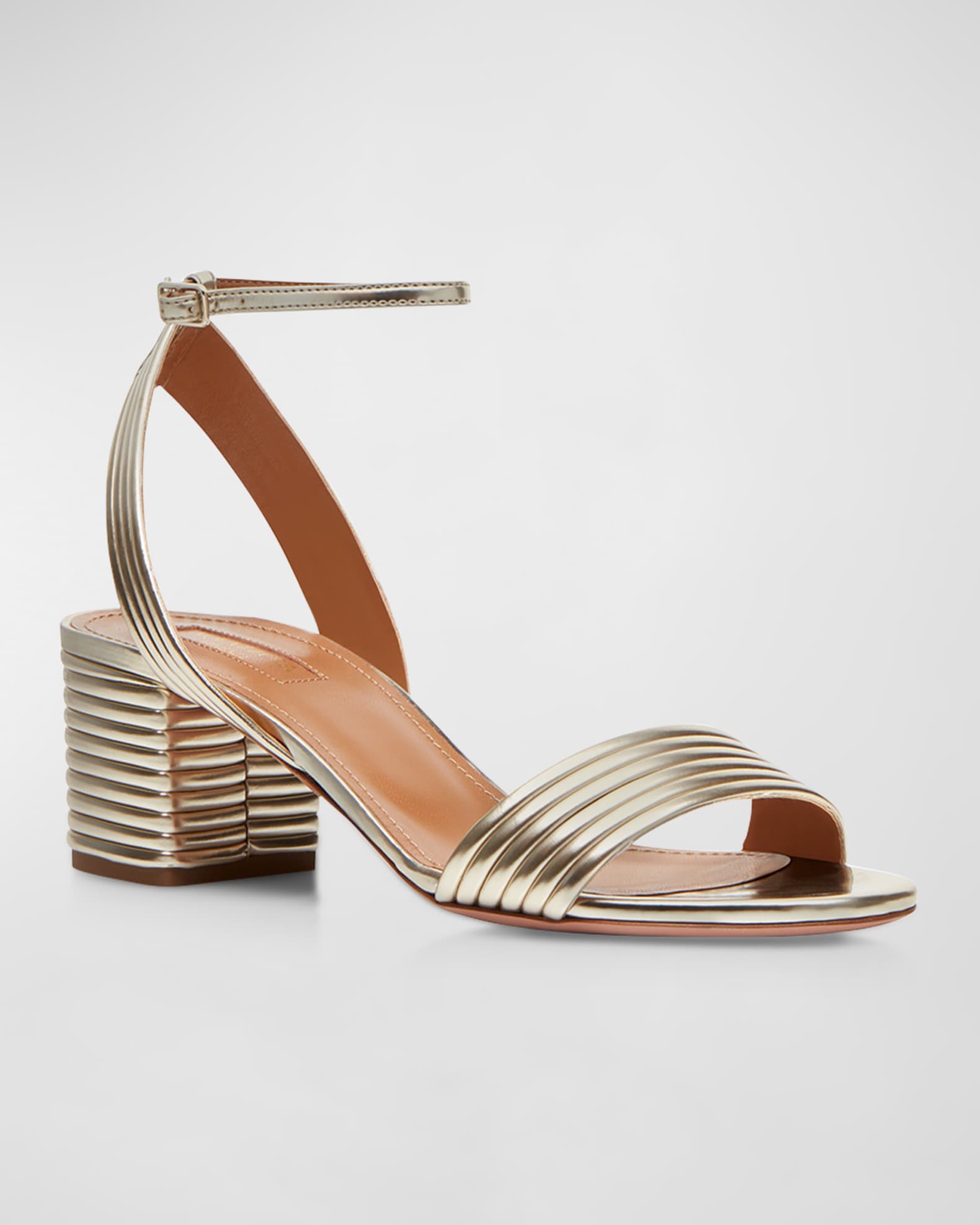 Sundance Metallic Ankle Strap Sandals