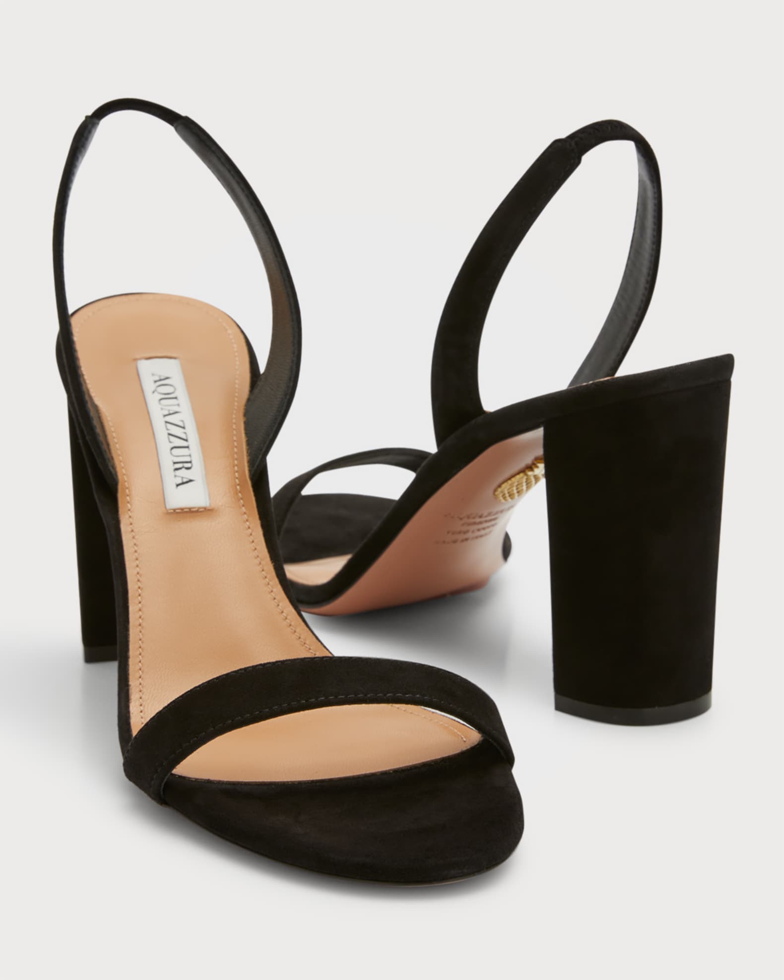 Nude block heel slingbacks top