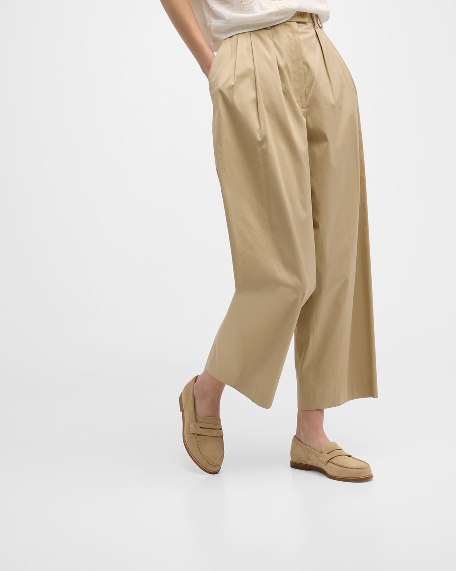 Perrita Suede Penny Loafers 1
