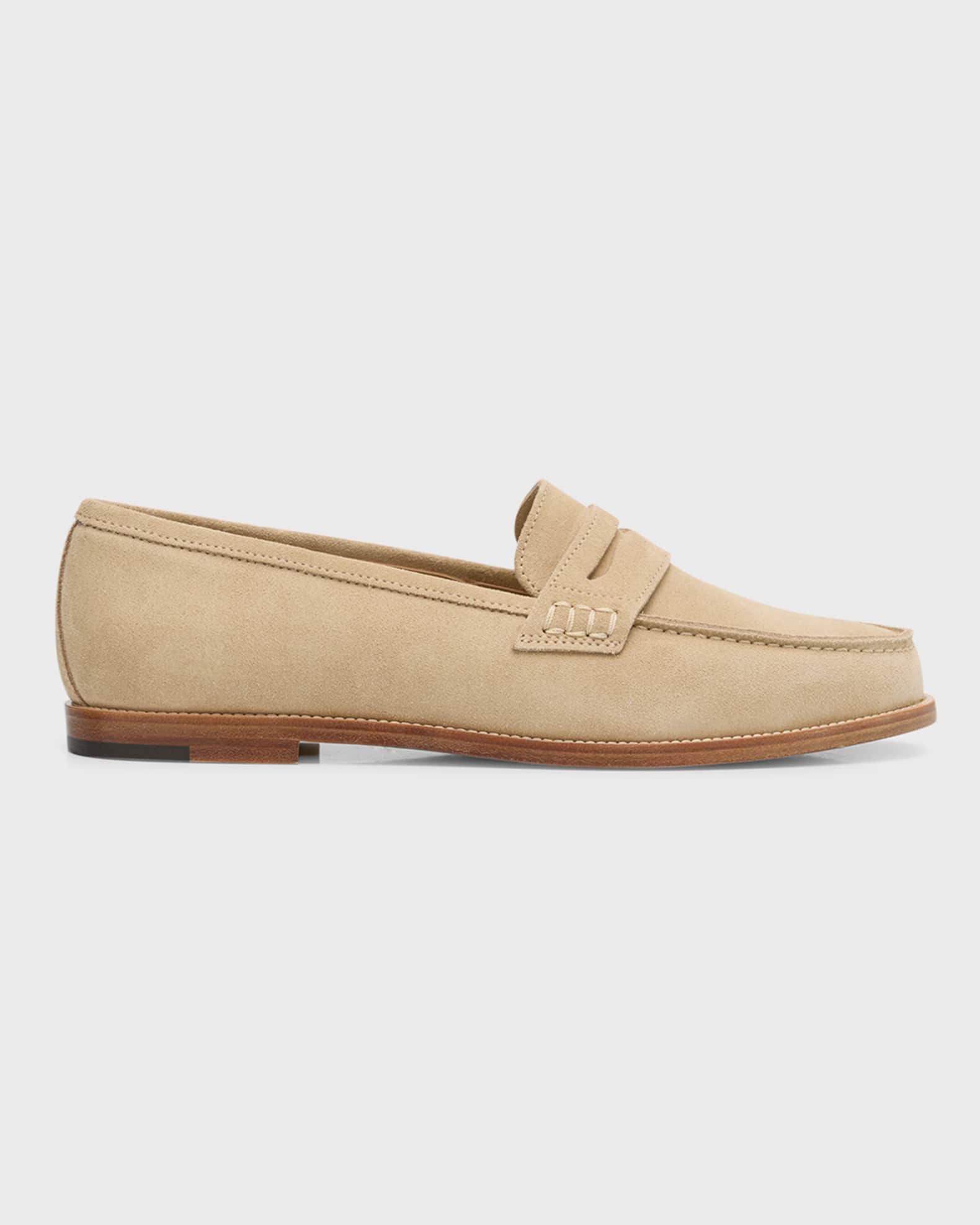 Shop Manolo Blahnik Perrita Leather Loafers | Saks Fifth Avenue